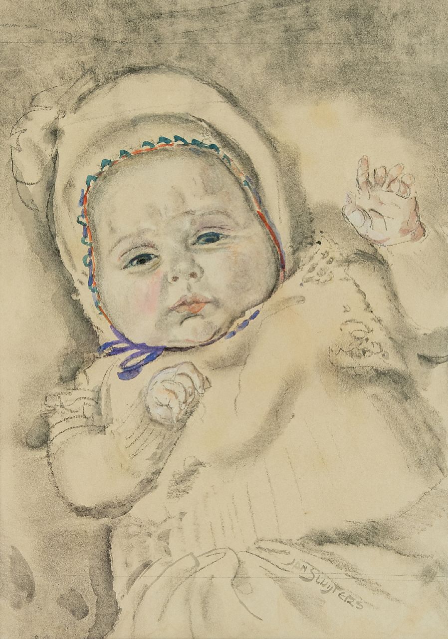 Sluijters J.C.B. | Johannes Carolus Bernardus 'Jan' Sluijters | Aquarellen en tekeningen te koop aangeboden | Baby, houtskool en aquarel op papier 37,0 x 27,2 cm, gesigneerd rechtsonder Sluijters J.C.B. | Johannes Carolus Bernardus 'Jan' Sluijters | Aquarellen en tekeningen te koop aangeboden | Baby, houtskool en aquarel op papier 37,0 x 27,2 cm, gesigneerd rechtsonder