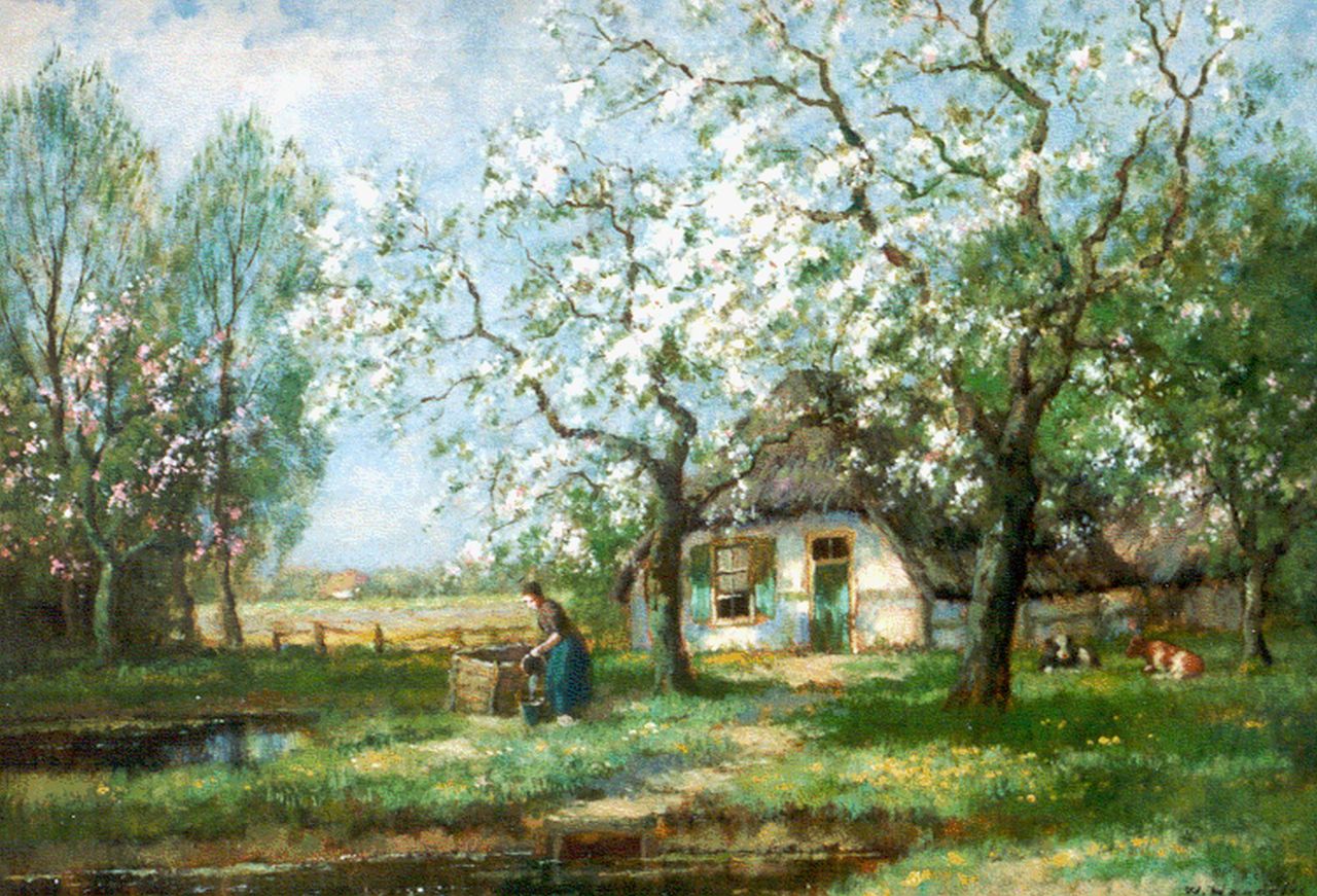 Bouter C.W. | Cornelis Wouter 'Cor' Bouter, Voorjaar, olieverf op doek 50,9 x 71,2 cm, gesigneerd rechtsonder 'W. Hendriks' Bouter C.W. | Cornelis Wouter 'Cor' Bouter, Voorjaar, olieverf op doek 50,9 x 71,2 cm, gesigneerd rechtsonder 'W. Hendriks'