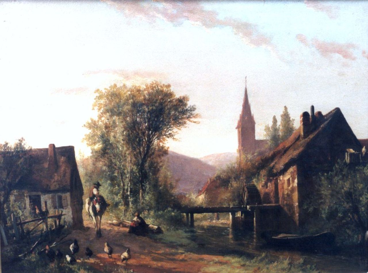 Wayen Pieterszen A. van der | Abraham van der Wayen Pieterszen, Zomerlandschap met watermolen, olieverf op paneel 37,0 x 50,2 cm, gesigneerd linksonder met initialen Wayen Pieterszen A. van der | Abraham van der Wayen Pieterszen, Zomerlandschap met watermolen, olieverf op paneel 37,0 x 50,2 cm, gesigneerd linksonder met initialen
