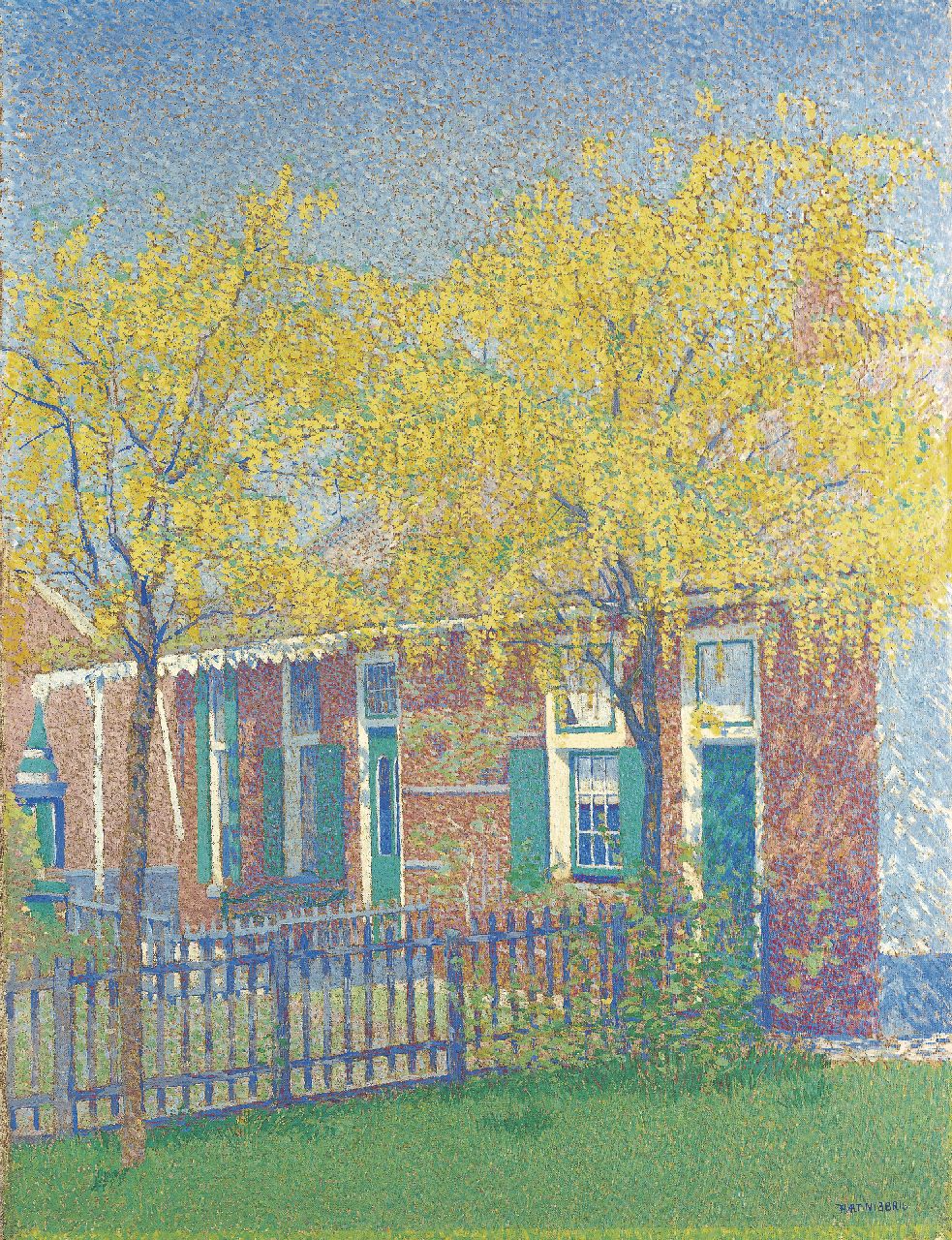 Hart Nibbrig F.  | Ferdinand Hart Nibbrig, Voorjaarsweelde te Blaricum, olieverf op doek 65,8 x 50,1 cm, gesigneerd rechtsonder en te dateren 1900-1905