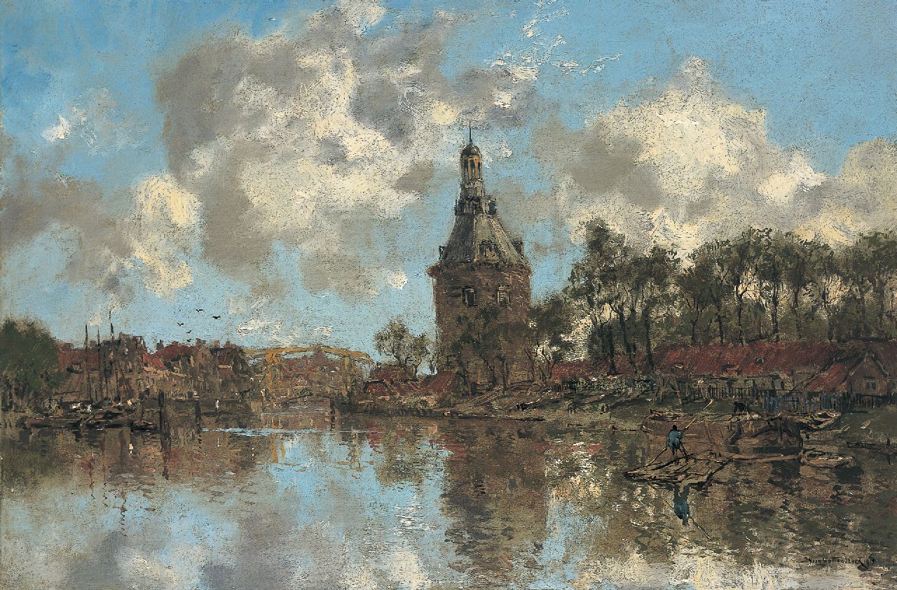 Mastenbroek J.H. van | Johan Hendrik van Mastenbroek, Gezicht op Enkhuizen, olieverf op doek 40,2 x 60,3 cm, gesigneerd rechtsonder en gedateerd 1919