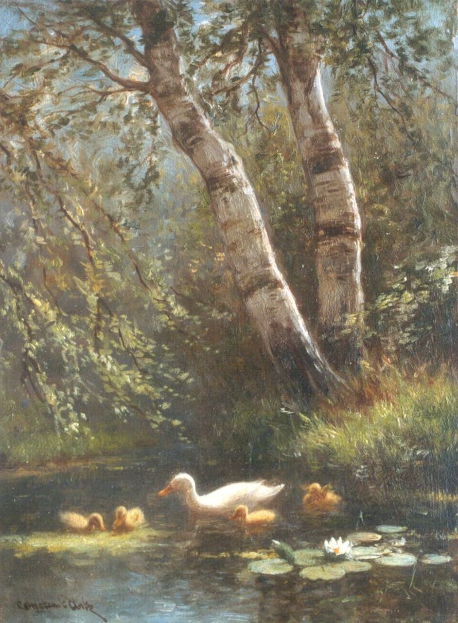 Artz C.D.L. | 'Constant' David Ludovic Artz, Eenden op het water, olieverf op paneel 24,1 x 17,8 cm, gesigneerd linksonder Artz C.D.L. | 'Constant' David Ludovic Artz, Eenden op het water, olieverf op paneel 24,1 x 17,8 cm, gesigneerd linksonder