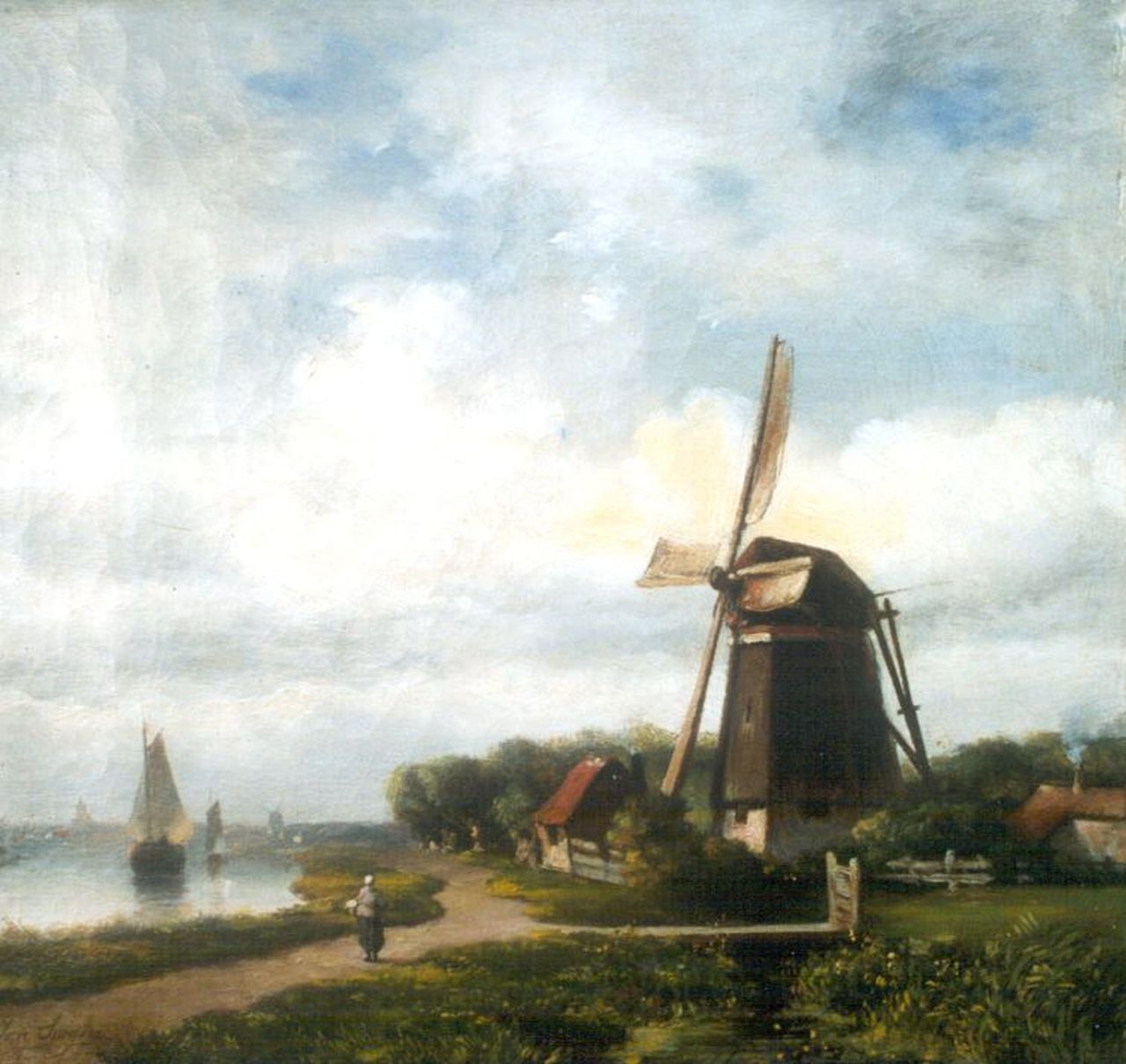 Swijser J.J.H. | Johannes Jacob Hendrik 'Jan' Swijser, Zomerlandschap, olieverf op doek 30,3 x 32,2 cm, gesigneerd linksonder Swijser J.J.H. | Johannes Jacob Hendrik 'Jan' Swijser, Zomerlandschap, olieverf op doek 30,3 x 32,2 cm, gesigneerd linksonder