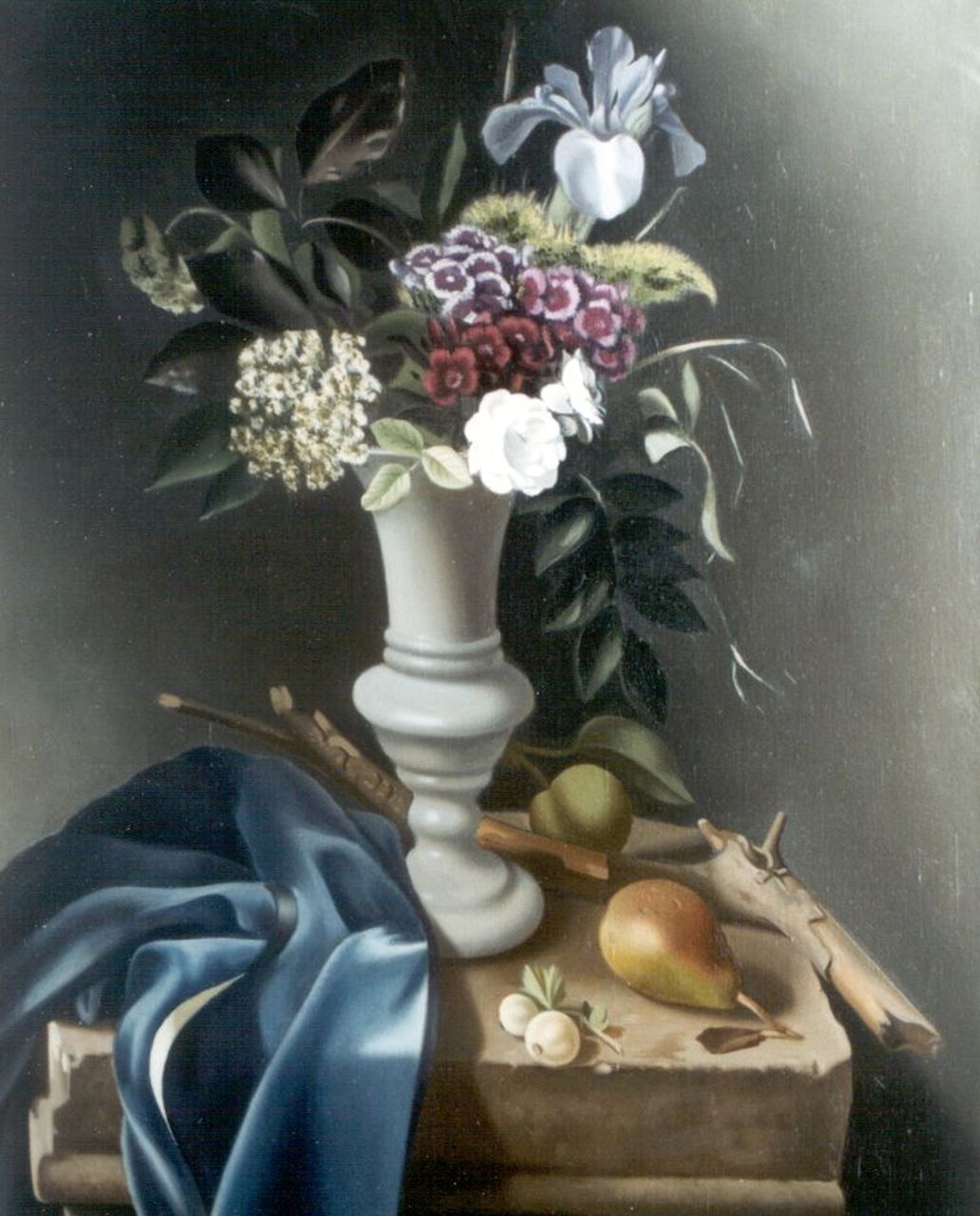Hynckes-Zahn M. | Marguerite Hynckes-Zahn, Blauwe doek, olieverf op doek 65,1 x 52,0 cm, gesigneerd rechtsonder met initialen Hynckes-Zahn M. | Marguerite Hynckes-Zahn, Blauwe doek, olieverf op doek 65,1 x 52,0 cm, gesigneerd rechtsonder met initialen