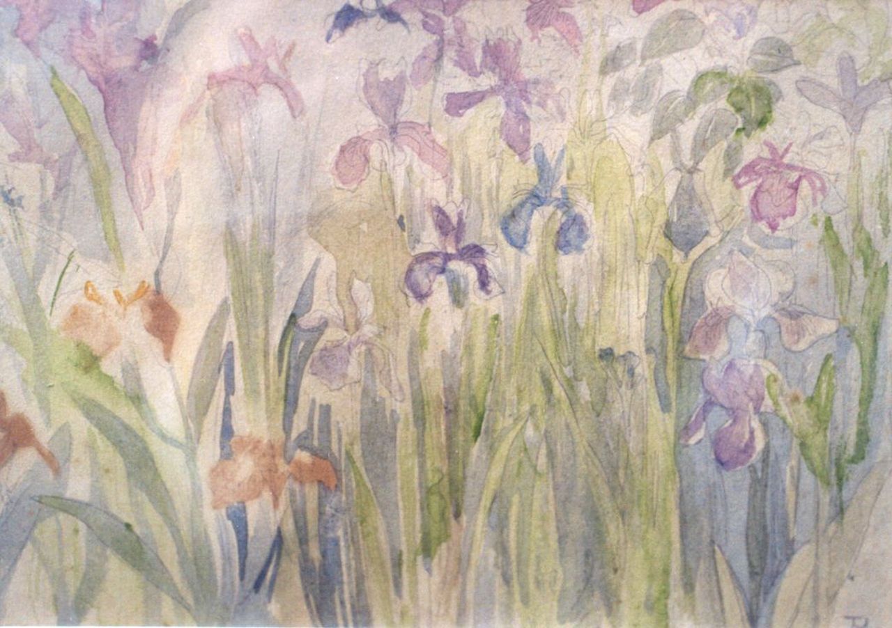 Hoytema Th. van | Theodorus 'Theo' van Hoytema, Bloemenveld, potlood en aquarel op papier 13,5 x 19,0 cm, gesigneerd rechtsonder met monogram Hoytema Th. van | Theodorus 'Theo' van Hoytema, Bloemenveld, potlood en aquarel op papier 13,5 x 19,0 cm, gesigneerd rechtsonder met monogram