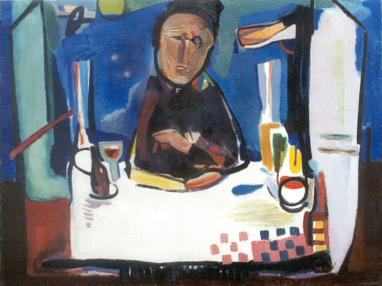 Velde G. van | Gerardus 'Geer' van Velde, La Clairvoyante, olieverf op doek 80,5 x 100,1 cm, gesigneerd rechtsonder en gedateerd 1932 Velde G. van | Gerardus 'Geer' van Velde, La Clairvoyante, olieverf op doek 80,5 x 100,1 cm, gesigneerd rechtsonder en gedateerd 1932