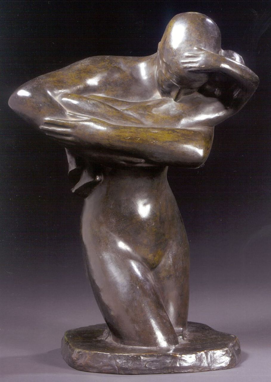 Minne G.  | George Minne, Koestering, brons 37,9 cm, gesigneerd op basis en te dateren ca. 1928