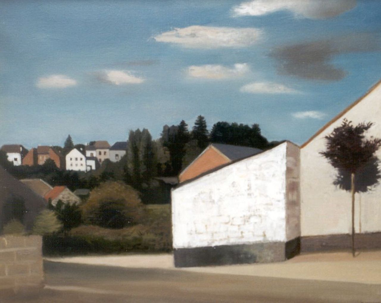 Hynckes R. | Raoul Hynckes, Belgisch dorpsgezicht, olieverf op doek 52,3 x 65,1 cm, gesigneerd rechtsonder Hynckes R. | Raoul Hynckes, Belgisch dorpsgezicht, olieverf op doek 52,3 x 65,1 cm, gesigneerd rechtsonder