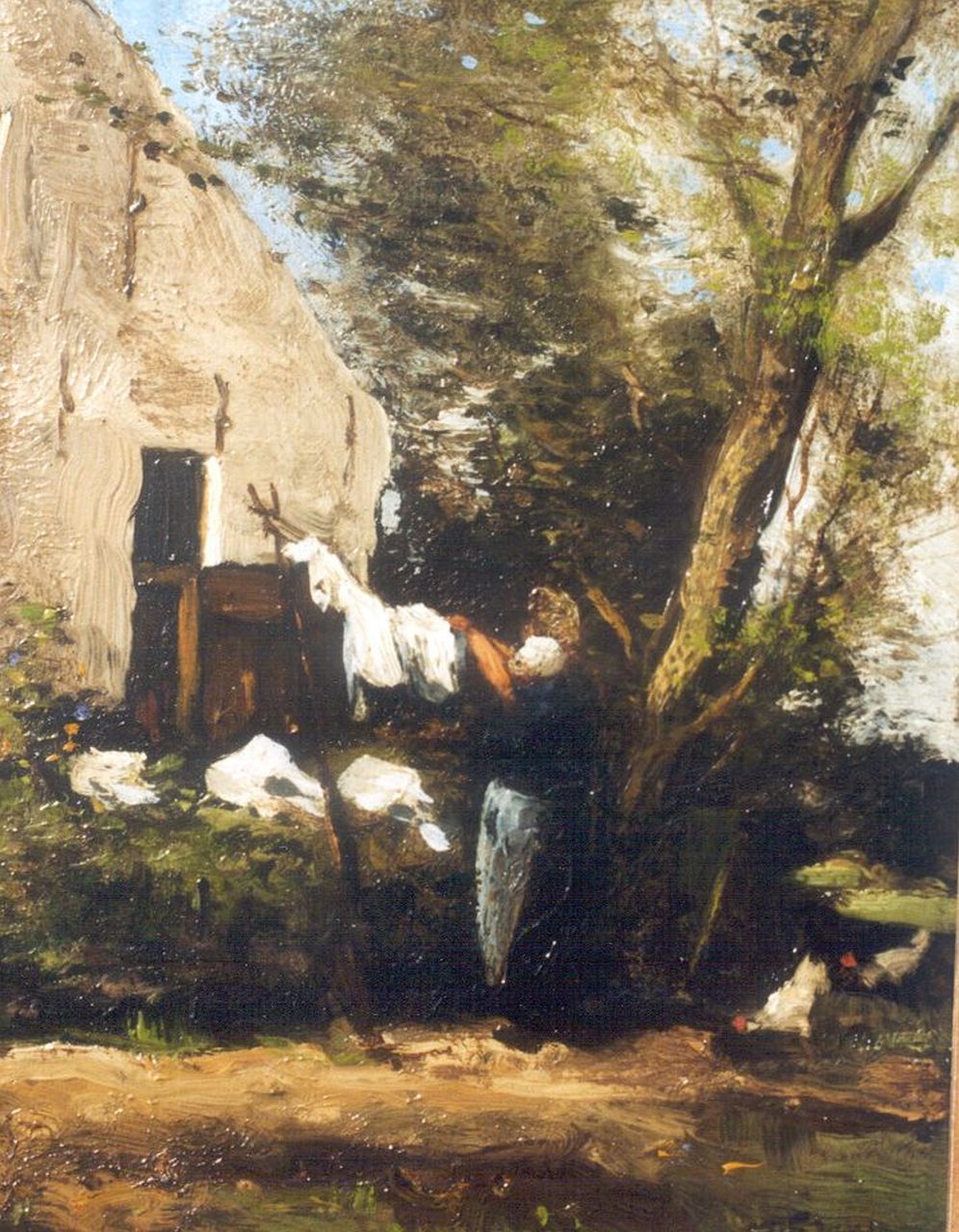 Jansen W.G.F. | 'Willem' George Frederik Jansen, Wasdag, olieverf op paneel 27,5 x 21,7 cm, gesigneerd rechtsonder Jansen W.G.F. | 'Willem' George Frederik Jansen, Wasdag, olieverf op paneel 27,5 x 21,7 cm, gesigneerd rechtsonder