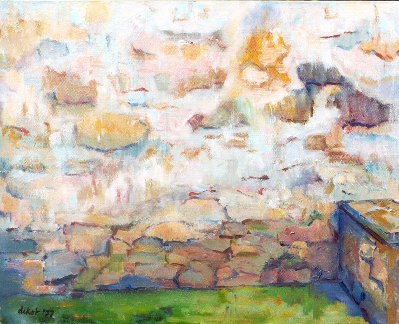 Kat O.B. de | 'Otto' Boudewijn de Kat, Auvergne, olieverf op doek op schildersboard 39,8 x 49,9 cm, gesigneerd linksonder en gedateerd '77 Kat O.B. de | 'Otto' Boudewijn de Kat, Auvergne, olieverf op doek op schildersboard 39,8 x 49,9 cm, gesigneerd linksonder en gedateerd '77