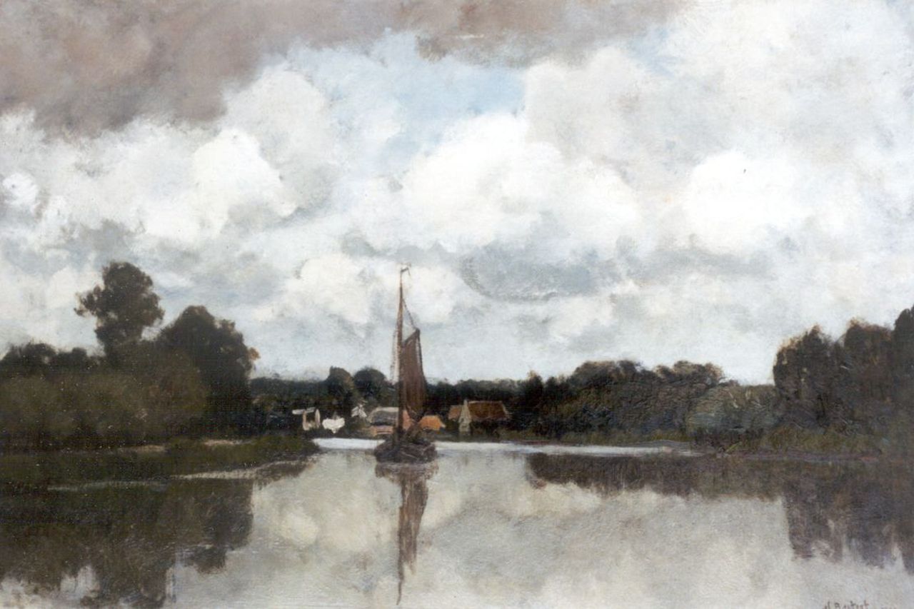 Bastert S.N. | Syvert 'Nicolaas' Bastert, Vechtlandschap, olieverf op doek 40,3 x 60,4 cm, gesigneerd rechtsonder en gedateerd 1900 Bastert S.N. | Syvert 'Nicolaas' Bastert, Vechtlandschap, olieverf op doek 40,3 x 60,4 cm, gesigneerd rechtsonder en gedateerd 1900