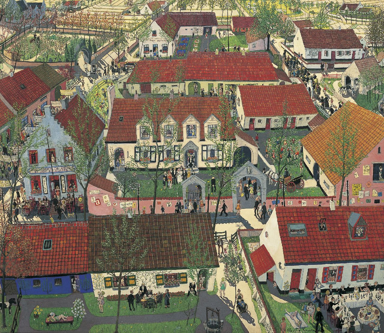 Nanreff C. | Claude Nanreff, Van de wieg tot het graf, olieverf op schildersboard 36,5 x 42,5 cm, gesigneerd rechtsonder Nanreff C. | Claude Nanreff, Van de wieg tot het graf, olieverf op schildersboard 36,5 x 42,5 cm, gesigneerd rechtsonder