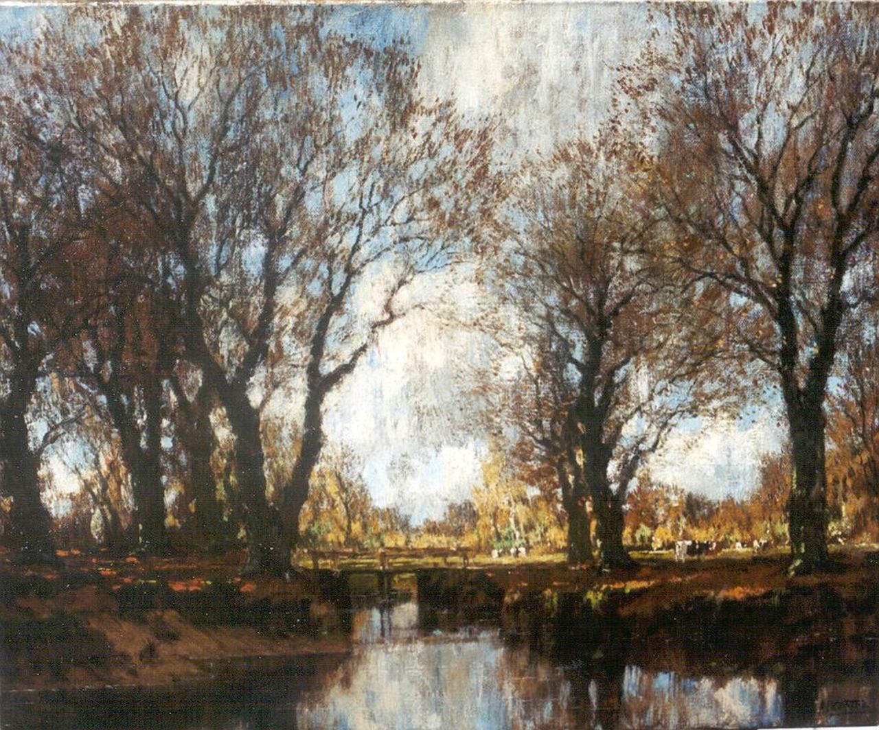 Gorter A.M.  | 'Arnold' Marc Gorter, De Vordense Beek bij herfst, olieverf op doek 46,3 x 56,2 cm, gesigneerd rechtsonder