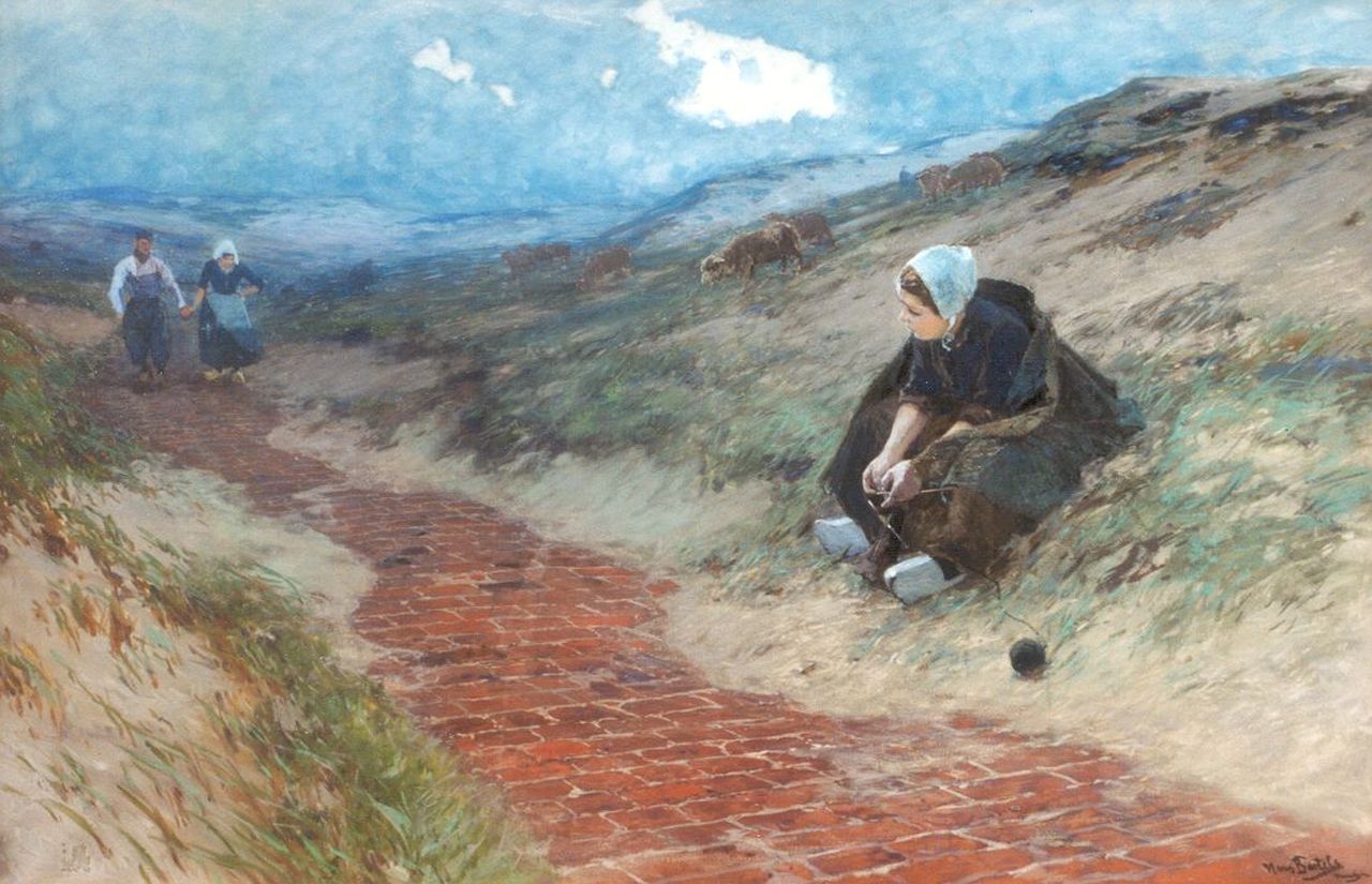 Bartels H. von | Hans von Bartels, In de duinen, aquarel en gouache op papier 94,5 x 142,5 cm, gesigneerd rechtsonder en gedateerd 'München '93' Bartels H. von | Hans von Bartels, In de duinen, aquarel en gouache op papier 94,5 x 142,5 cm, gesigneerd rechtsonder en gedateerd 'München '93'