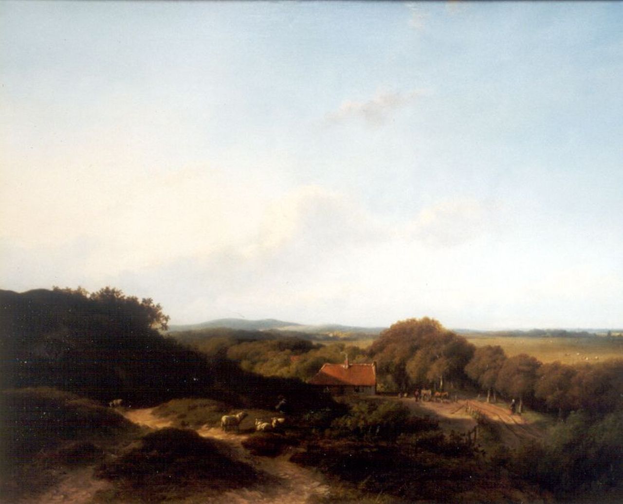 Vester W. | Willem Vester, Panoramisch landschap, olieverf op paneel 42,0 x 53,0 cm Vester W. | Willem Vester, Panoramisch landschap, olieverf op paneel 42,0 x 53,0 cm