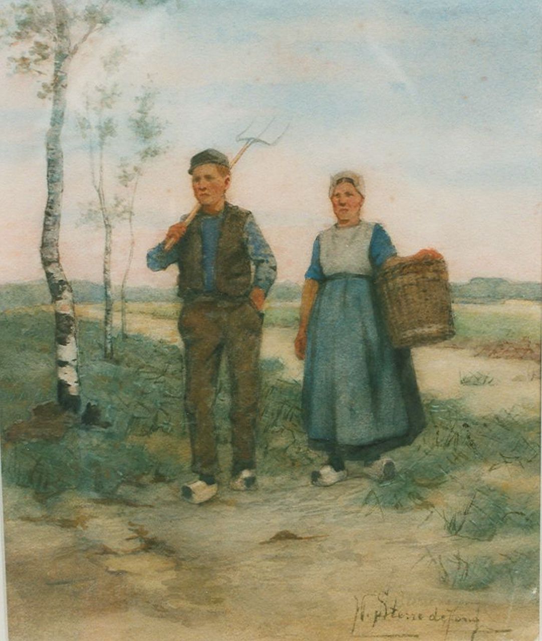 Sterre de Jong J.F. | Jacobus Frederik Sterre de Jong, Huiswaarts, aquarel op papier 36,5 x 29,7 cm, gesigneerd rechtsonder Sterre de Jong J.F. | Jacobus Frederik Sterre de Jong, Huiswaarts, aquarel op papier 36,5 x 29,7 cm, gesigneerd rechtsonder