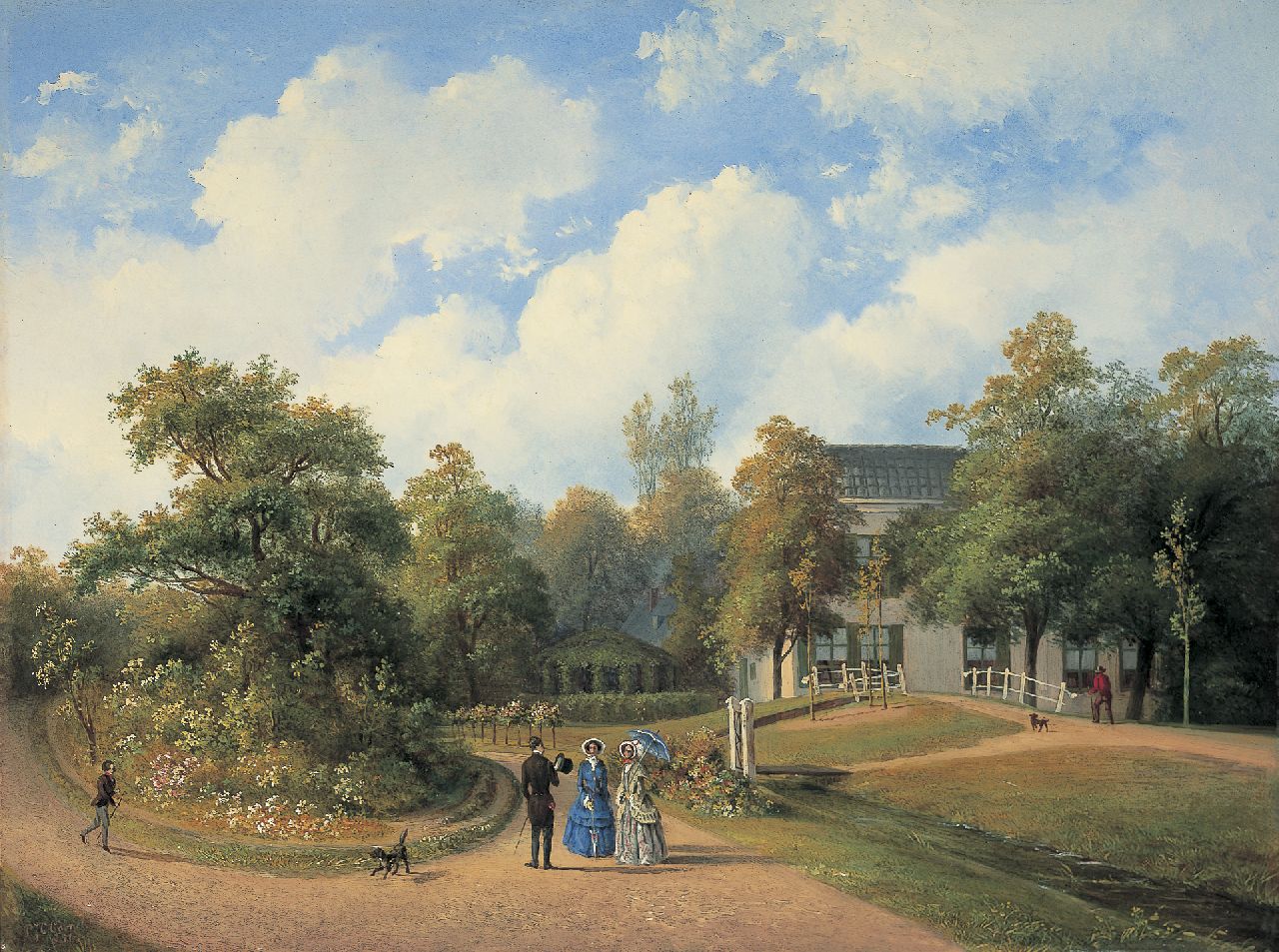 Gabriel P.J.C. | Paul Joseph Constantin 'Constan(t)' Gabriel, Huis Leeuw en Hoofd in Heemstede, olieverf op paneel 32,8 x 43,7 cm, gesigneerd linksonder en gedateerd 1851 Gabriel P.J.C. | Paul Joseph Constantin 'Constan(t)' Gabriel, Huis Leeuw en Hoofd in Heemstede, olieverf op paneel 32,8 x 43,7 cm, gesigneerd linksonder en gedateerd 1851