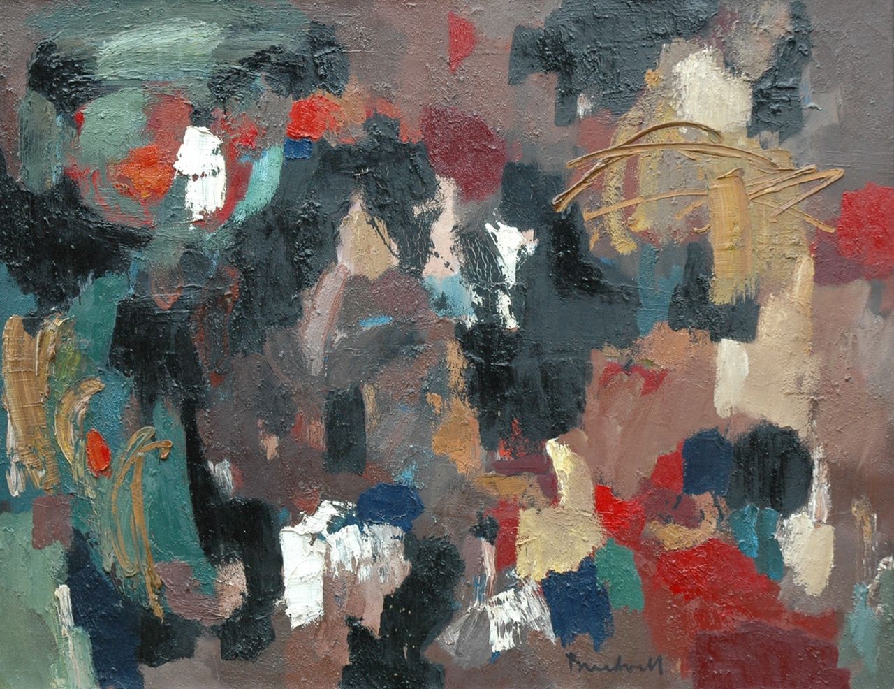Breetvelt A.  | Adolf 'Dolf' Breetvelt, Compositie, olieverf op doek 100,5 x 130,0 cm, gesigneerd rechts van het midden.