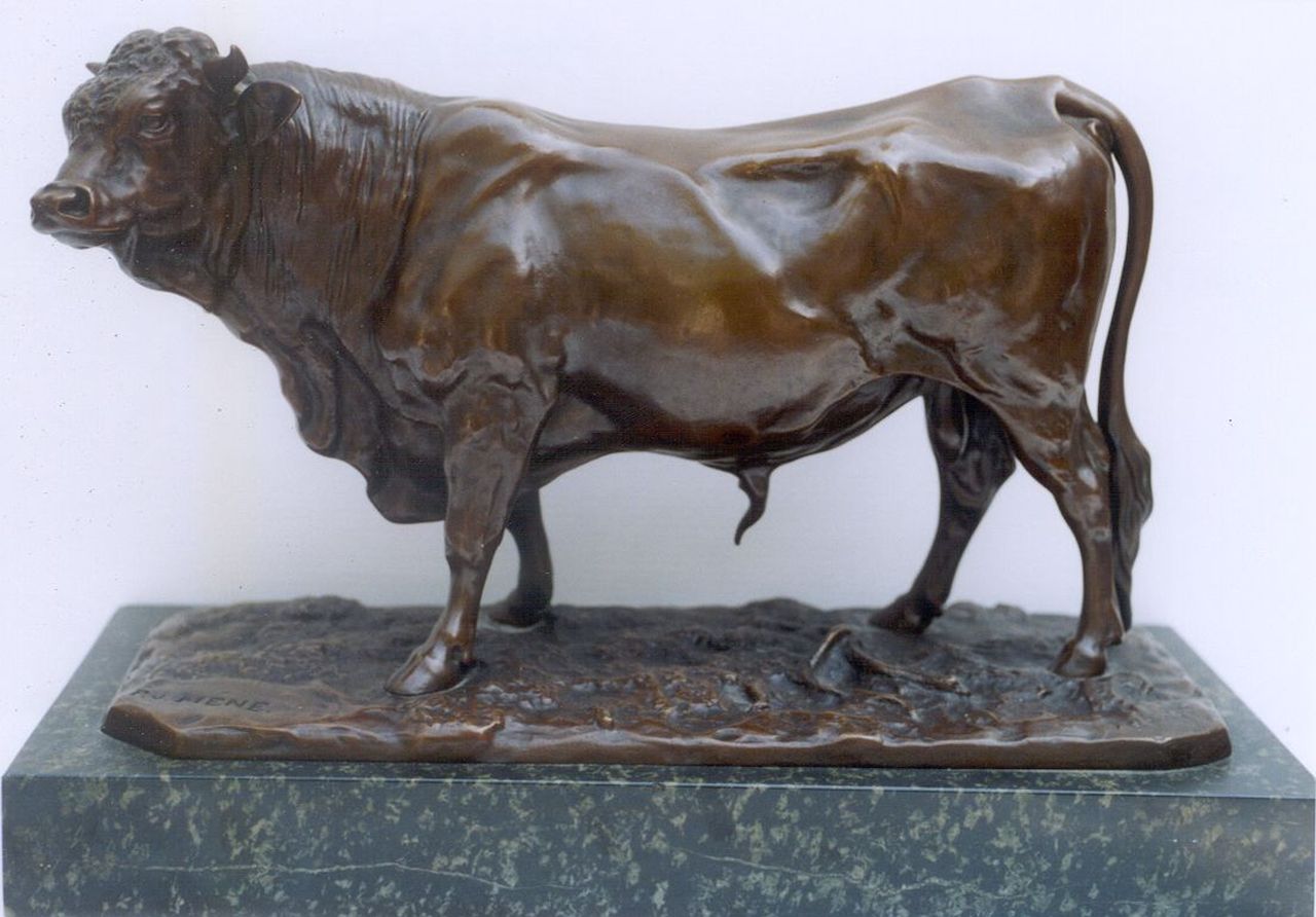 Mène P.J. | Pierre Jules Mène, Stier, brons 25,0 x 36,0 cm, gesigneerd op bronzen basis Mène P.J. | Pierre Jules Mène, Stier, brons 25,0 x 36,0 cm, gesigneerd op bronzen basis