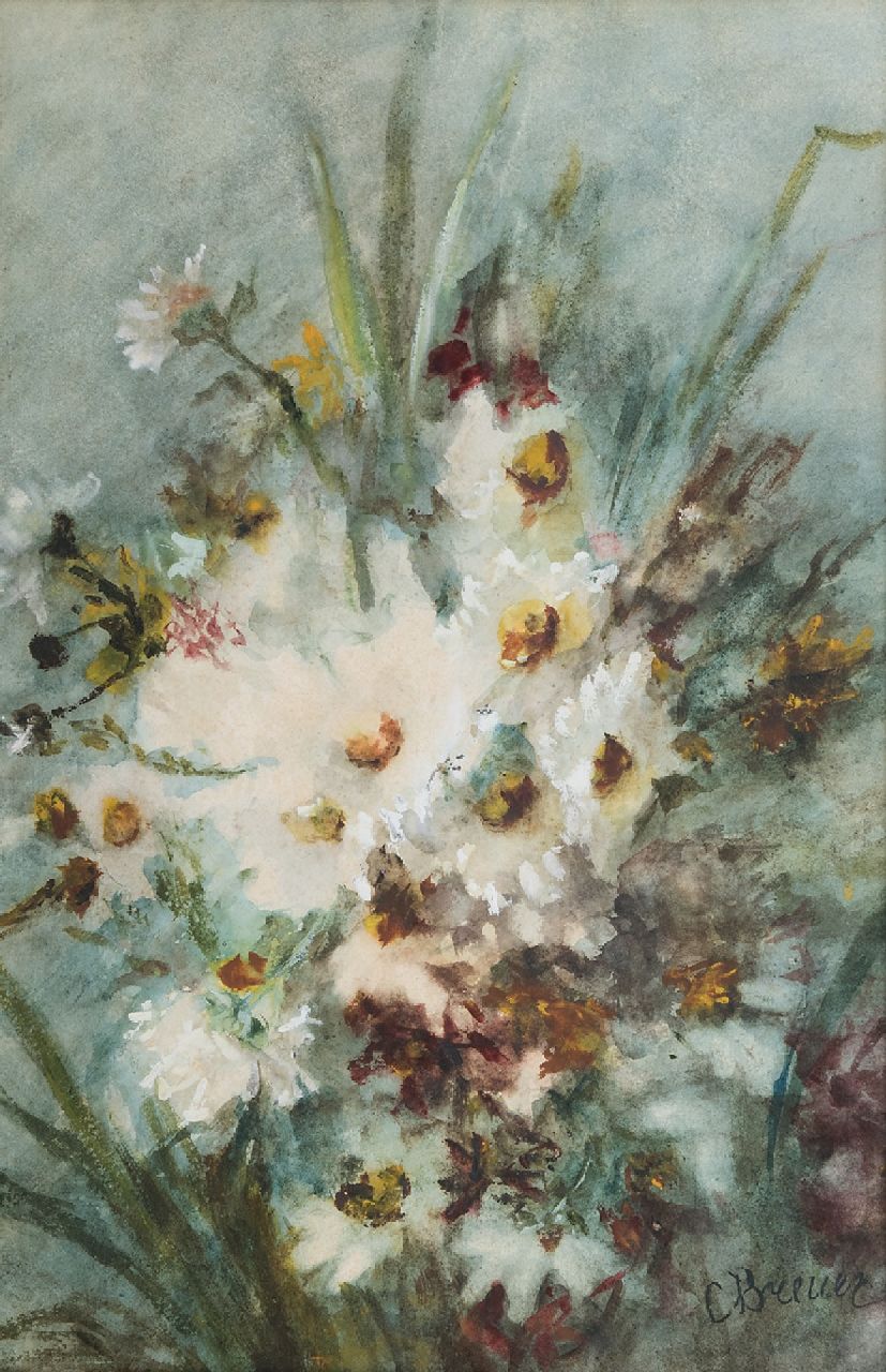 Breuer C.F. | 'Clara' Francina Breuer | Aquarellen en tekeningen te koop aangeboden | Zomerboeket, aquarel en gouache op papier 51,0 x 34,0 cm, gesigneerd rechtsonder Breuer C.F. | 'Clara' Francina Breuer | Aquarellen en tekeningen te koop aangeboden | Zomerboeket, aquarel en gouache op papier 51,0 x 34,0 cm, gesigneerd rechtsonder