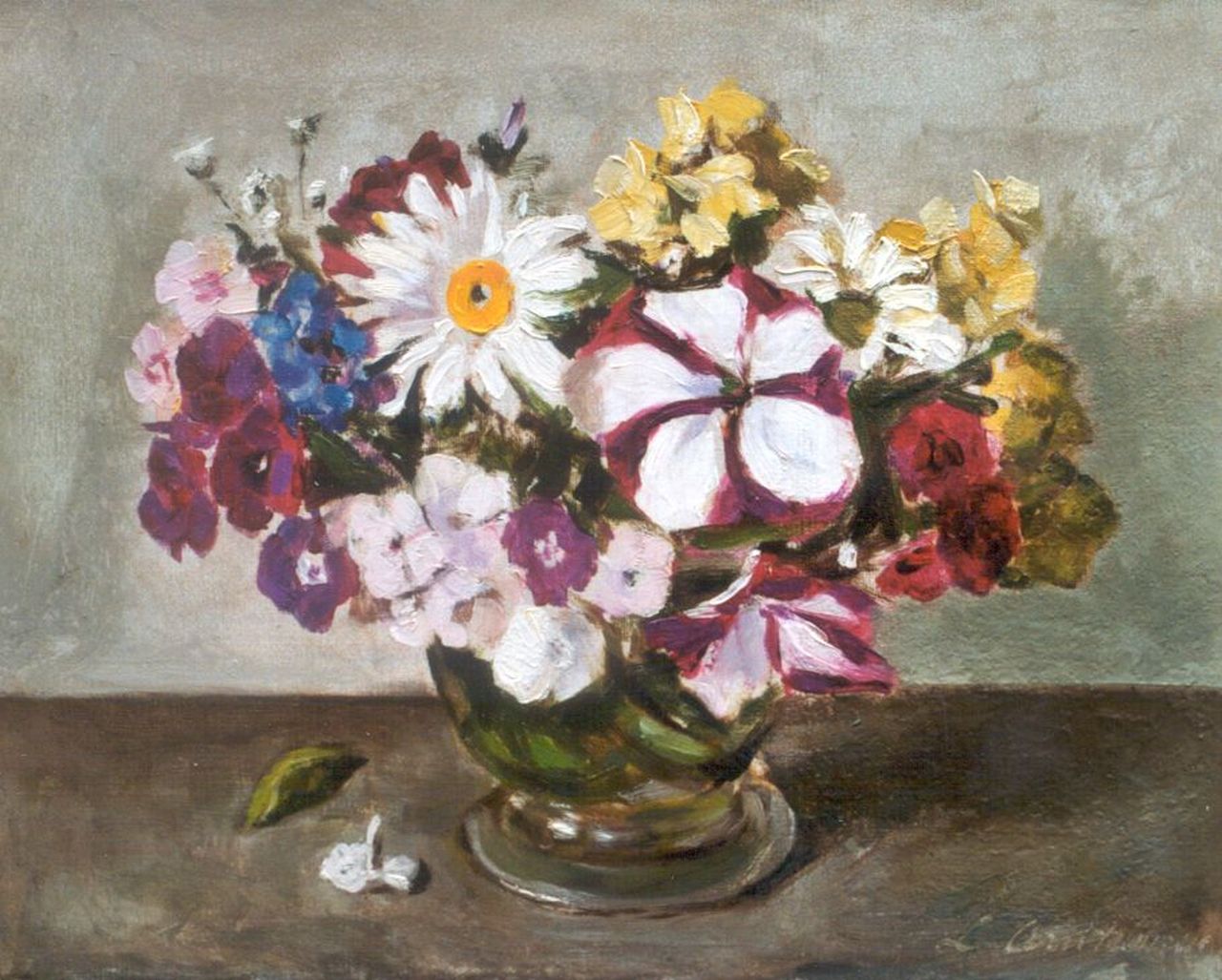 Arntzenius A.M.M. | Alide Margaretha Maria 'Liekie' Arntzenius, Kleurige bloemenpracht, olieverf op doek 23,8 x 30,2 cm, gesigneerd rechtsonder Arntzenius A.M.M. | Alide Margaretha Maria 'Liekie' Arntzenius, Kleurige bloemenpracht, olieverf op doek 23,8 x 30,2 cm, gesigneerd rechtsonder