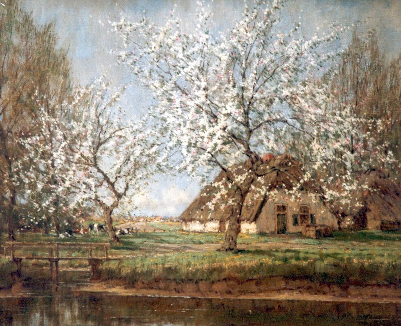 Gorter A.M. | 'Arnold' Marc Gorter, Boerderij met bloesemboom, olieverf op doek 56,3 x 76,3 cm, gesigneerd rechtsonder Gorter A.M. | 'Arnold' Marc Gorter, Boerderij met bloesemboom, olieverf op doek 56,3 x 76,3 cm, gesigneerd rechtsonder