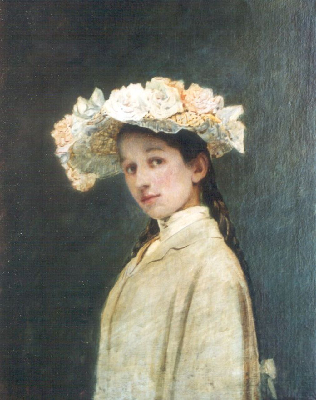 Bettinger G.P.M. | 'Gustave' Paul Marie Bettinger, Portret van mevrouw S.E.H.A. Bettinger, dochter van de schilder, olieverf op paneel 27,2 x 21,9 cm, gesigneerd links van het midden en gedateerd 1905 Bettinger G.P.M. | 'Gustave' Paul Marie Bettinger, Portret van mevrouw S.E.H.A. Bettinger, dochter van de schilder, olieverf op paneel 27,2 x 21,9 cm, gesigneerd links van het midden en gedateerd 1905