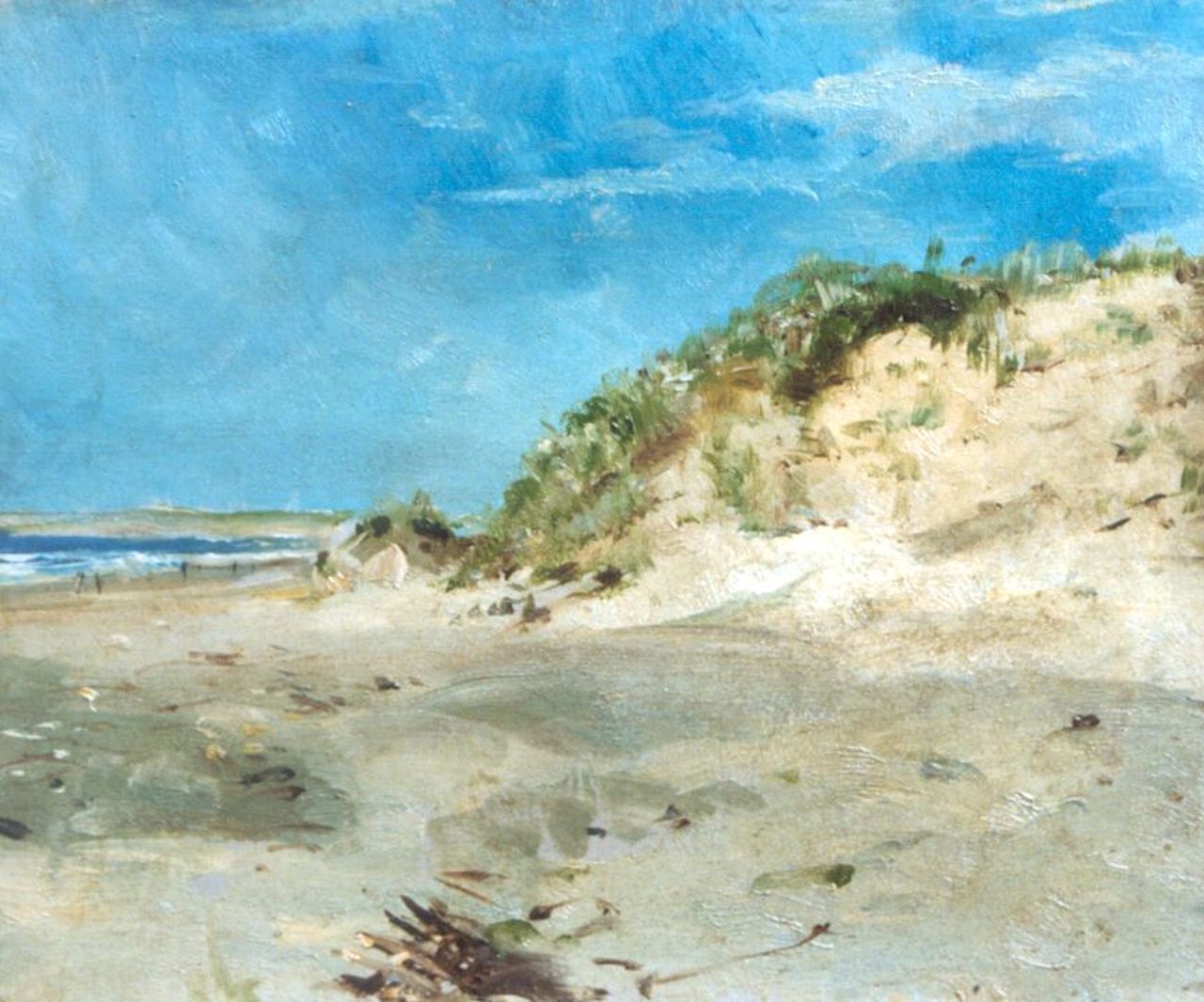 Bettinger G.P.M. | 'Gustave' Paul Marie Bettinger, Opening in de duinen, Scheveningen, olieverf op schilderskarton 19,0 x 23,1 cm Bettinger G.P.M. | 'Gustave' Paul Marie Bettinger, Opening in de duinen, Scheveningen, olieverf op schilderskarton 19,0 x 23,1 cm