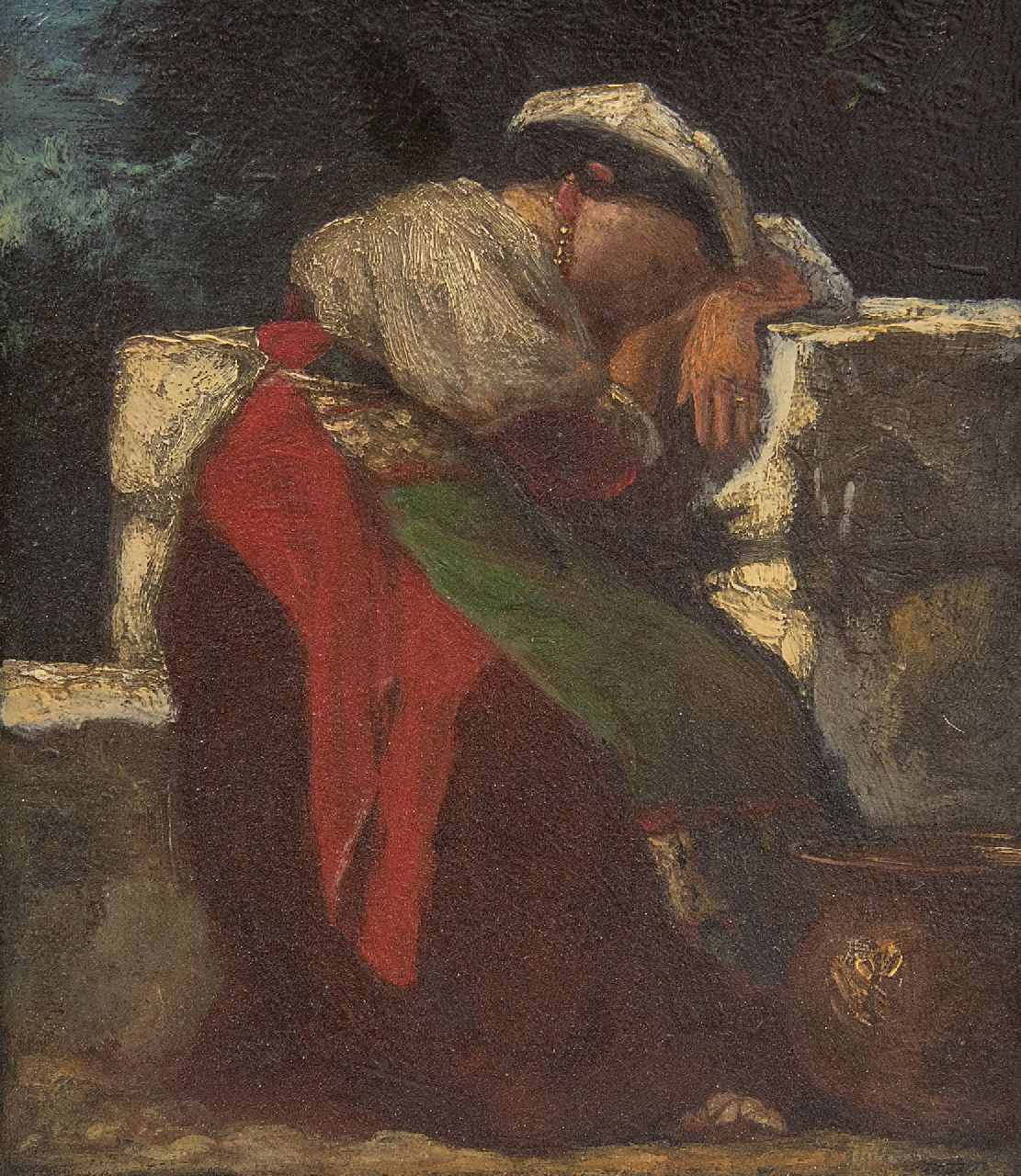 Maris J.H. | Jacobus Hendricus 'Jacob' Maris, Italienne, olieverf op paneel 14,4 x 12,2 cm Maris J.H. | Jacobus Hendricus 'Jacob' Maris, Italienne, olieverf op paneel 14,4 x 12,2 cm