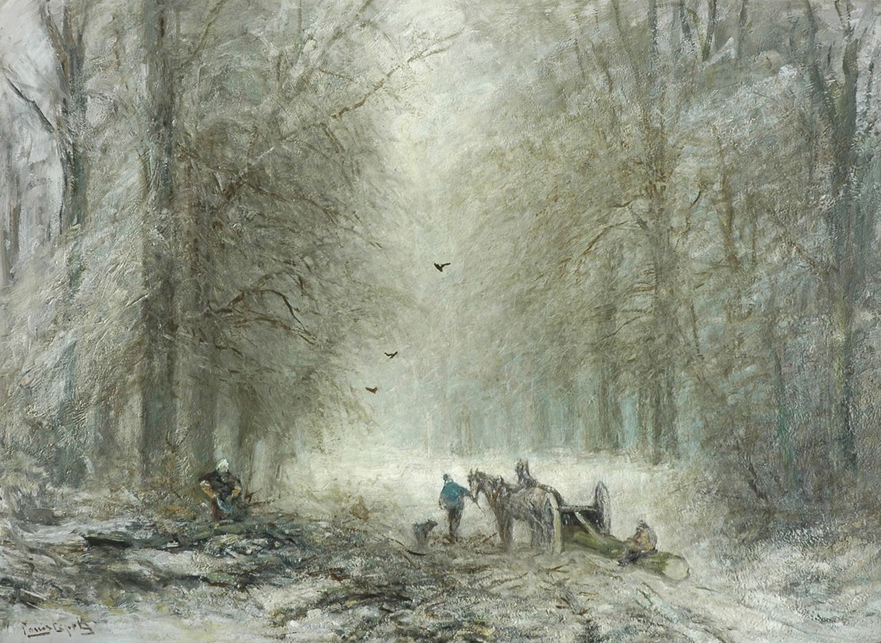 Apol L.F.H.  | Lodewijk Franciscus Hendrik 'Louis' Apol, Mallejan in het Haagse Bos (verloren gegaan bij brand in Armando Museum, 22.10.2007), olieverf op doek 72,0 x 96,9 cm, gesigneerd linksonder