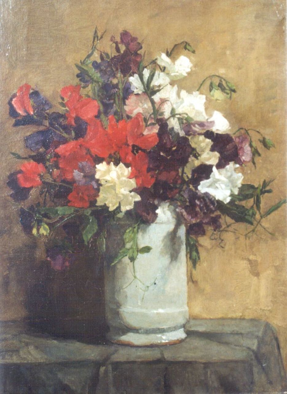 Akkeringa J.E.H.  | 'Johannes Evert' Hendrik Akkeringa, Lathyrus, olieverf op doek 44,0 x 32,5 cm, gesigneerd linksonder