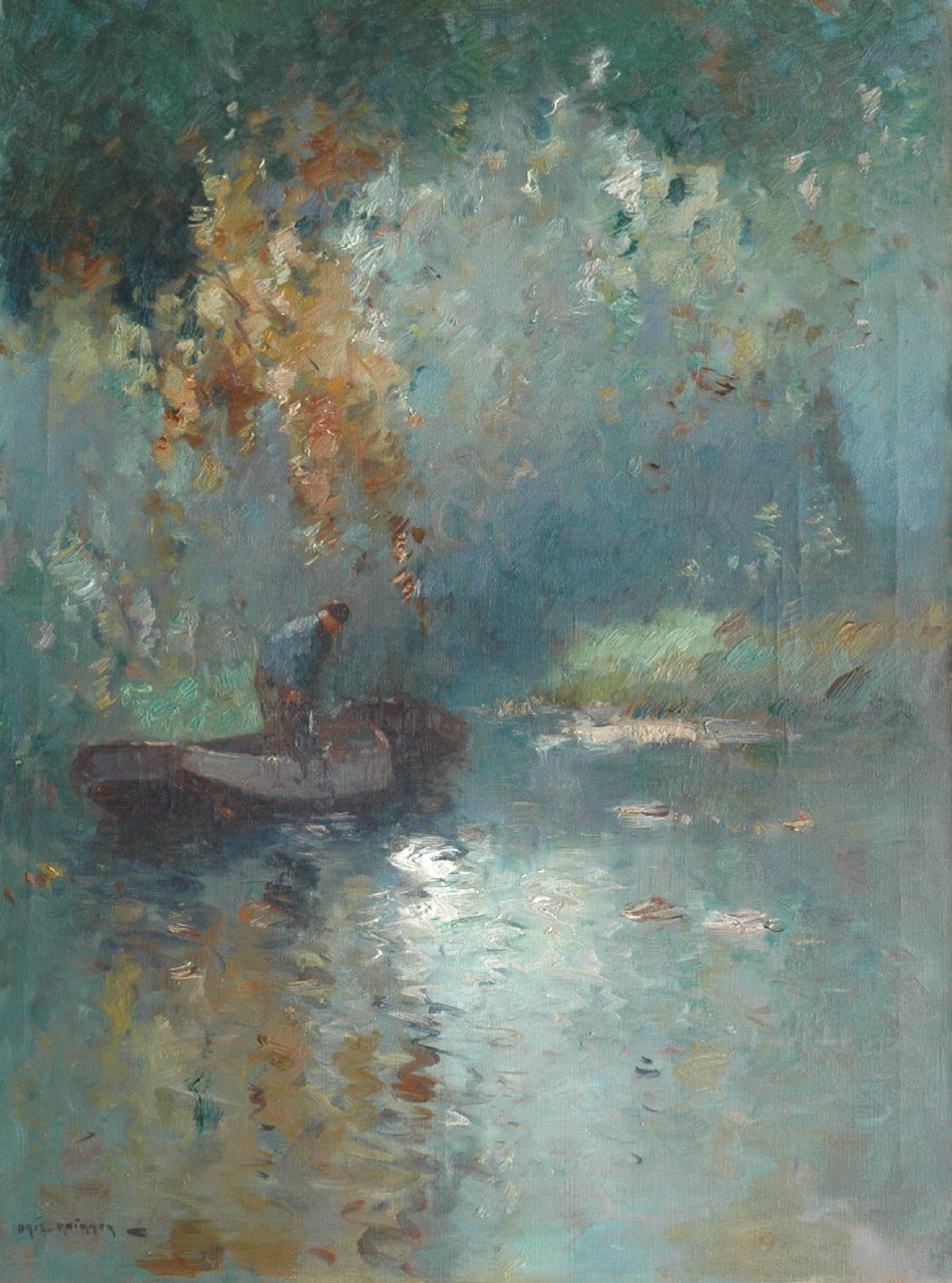 Knikker A.  | Aris Knikker, Visser tussen het groen, olieverf op doek 80,3 x 60,6 cm, gesigneerd linksonder