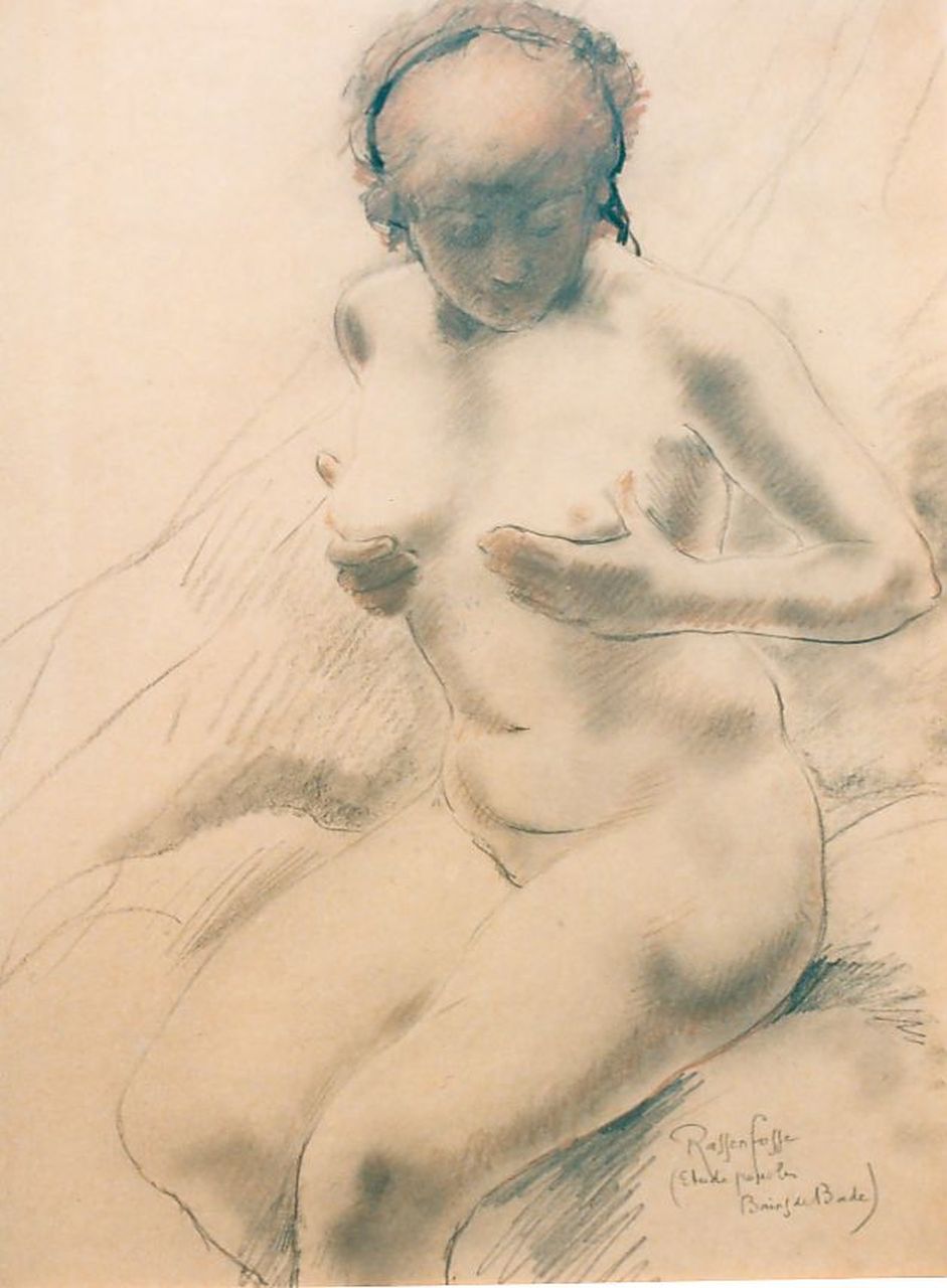 Rassenfosse A.L. | André Louis 'Armand' Rassenfosse, Etude pour les Bains de Bade, gemengde techniek op papier 36,0 x 28,0 cm, gesigneerd rechtsonder Rassenfosse A.L. | André Louis 'Armand' Rassenfosse, Etude pour les Bains de Bade, gemengde techniek op papier 36,0 x 28,0 cm, gesigneerd rechtsonder