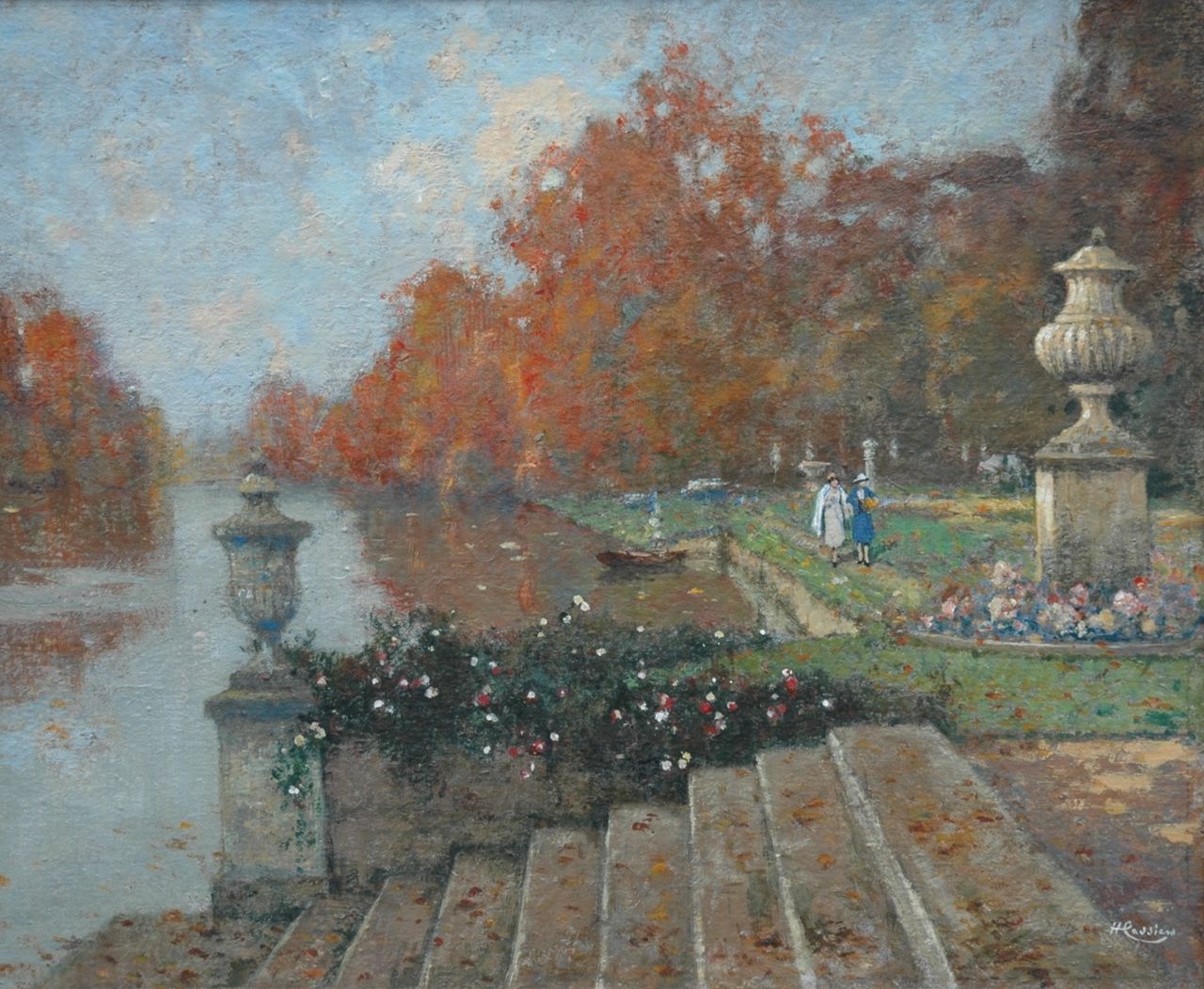 Cassiers H.P.E.V.  | Henricus Paulus Emilius Victor 'Henri' Cassiers, Parkgezicht, olieverf op schildersboard 45,0 x 54,7 cm, gesigneerd rechtsonder