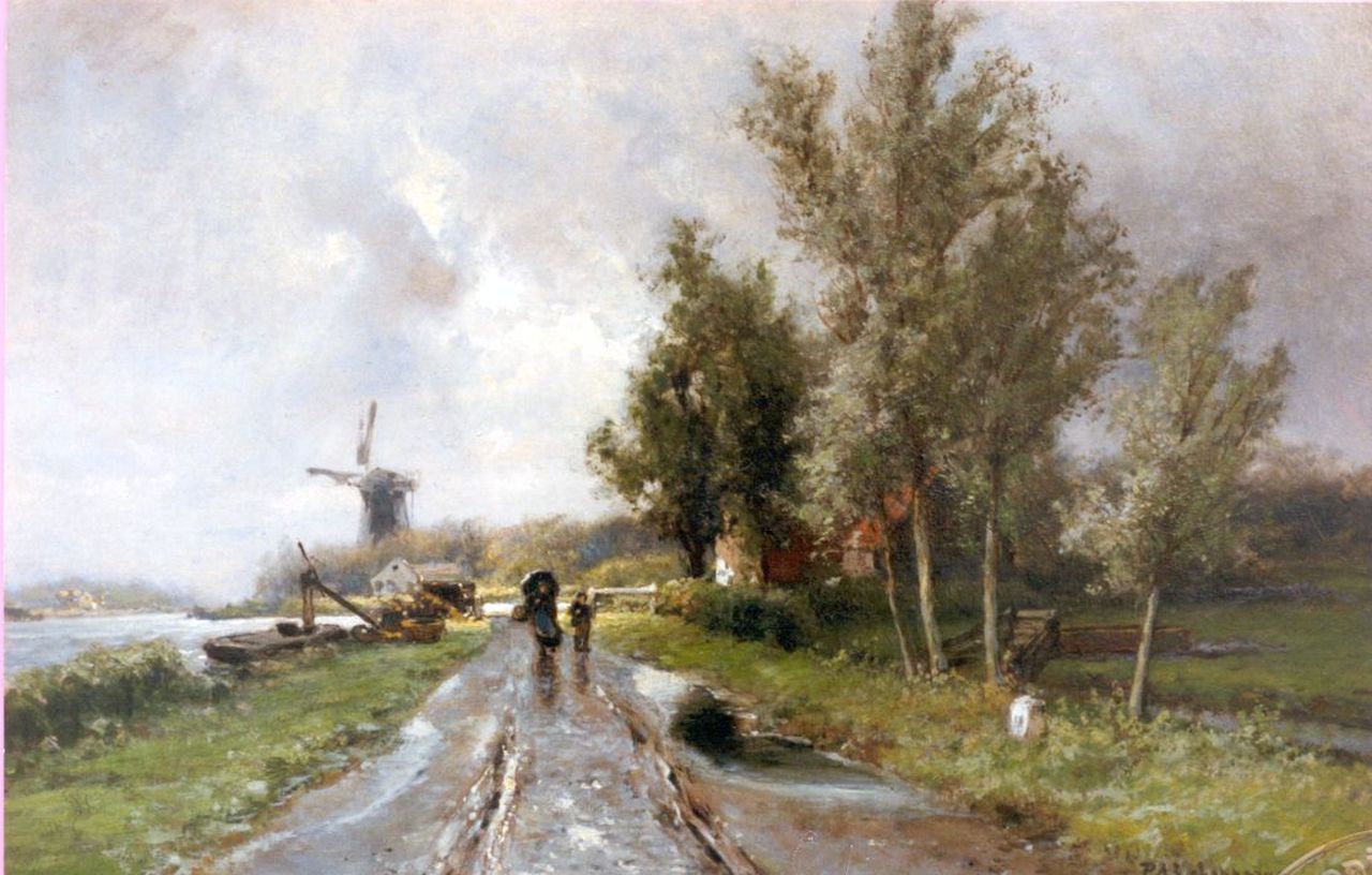 Schipperus P.A. | Pieter Adrianus 'Piet' Schipperus, Na de regenbui, olieverf op paneel 48,0 x 70,0 cm, gesigneerd rechtsonder Schipperus P.A. | Pieter Adrianus 'Piet' Schipperus, Na de regenbui, olieverf op paneel 48,0 x 70,0 cm, gesigneerd rechtsonder