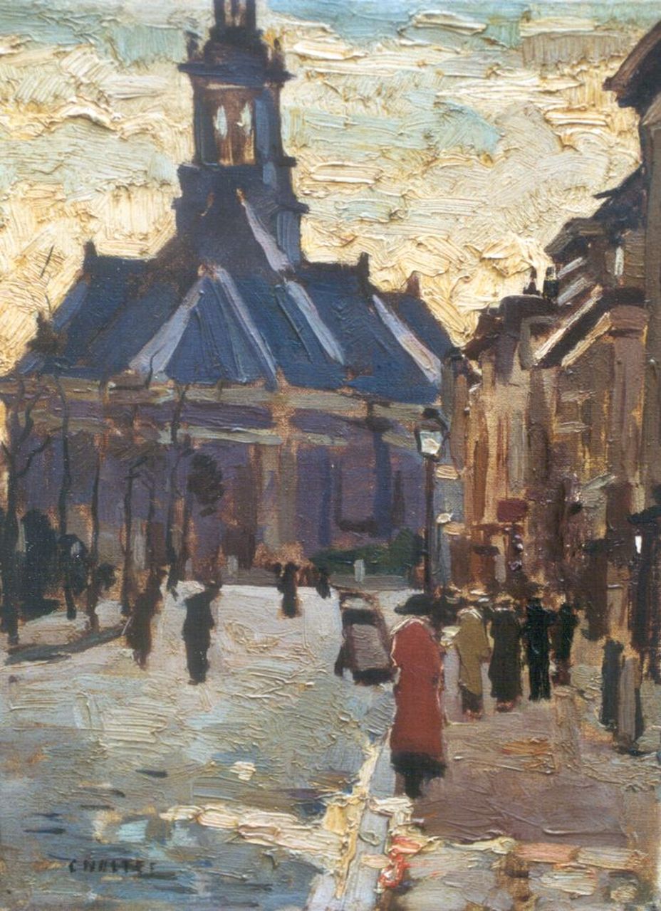 Noltee B.C.  | Bernardus Cornelis 'Cor' Noltee, De Nieuwe Kerk, Den Haag, olieverf op doek 40,2 x 30,5 cm, gesigneerd linksonder