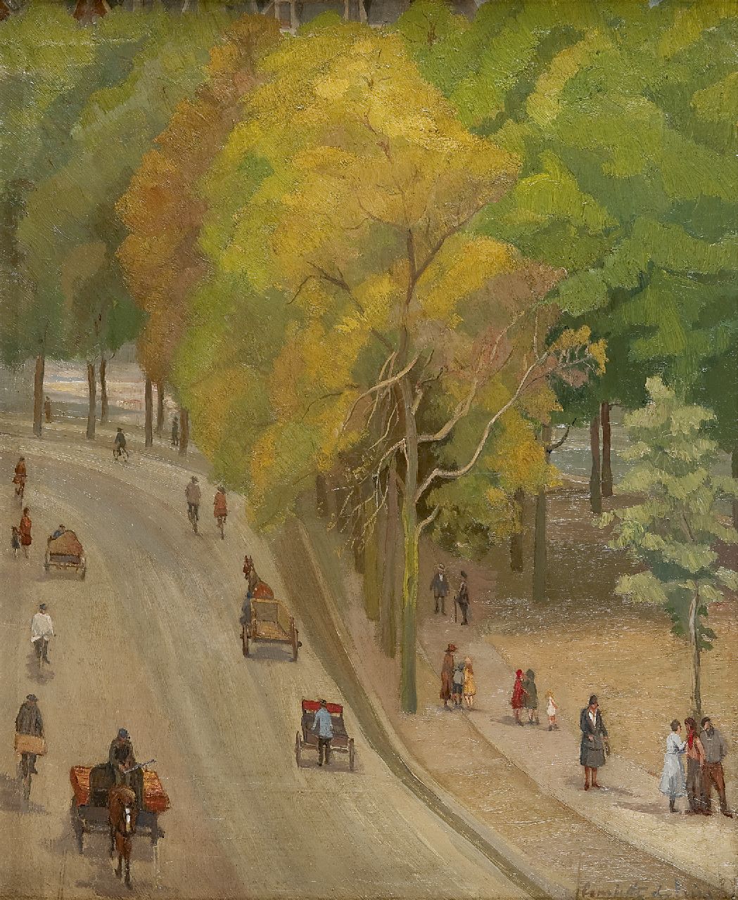 Vries S.C.H. de | Susanna Cornelia 'Henriëtte' de Vries, Nassaukade, Amsterdam, olieverf op doek 50,8 x 41,2 cm, gesigneerd rechtsonder en op etiket op het spieraam