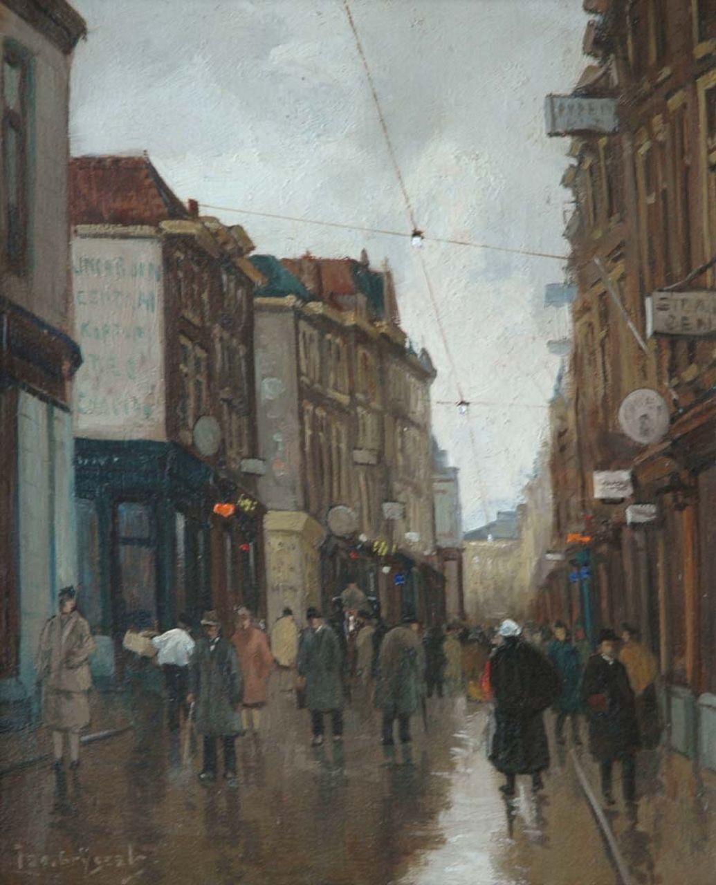 Grijseels L. | Leo Grijseels, Het Noordeinde, Den Haag, olieverf op doek 30,0 x 24,4 cm, gesigneerd linksonder Grijseels L. | Leo Grijseels, Het Noordeinde, Den Haag, olieverf op doek 30,0 x 24,4 cm, gesigneerd linksonder