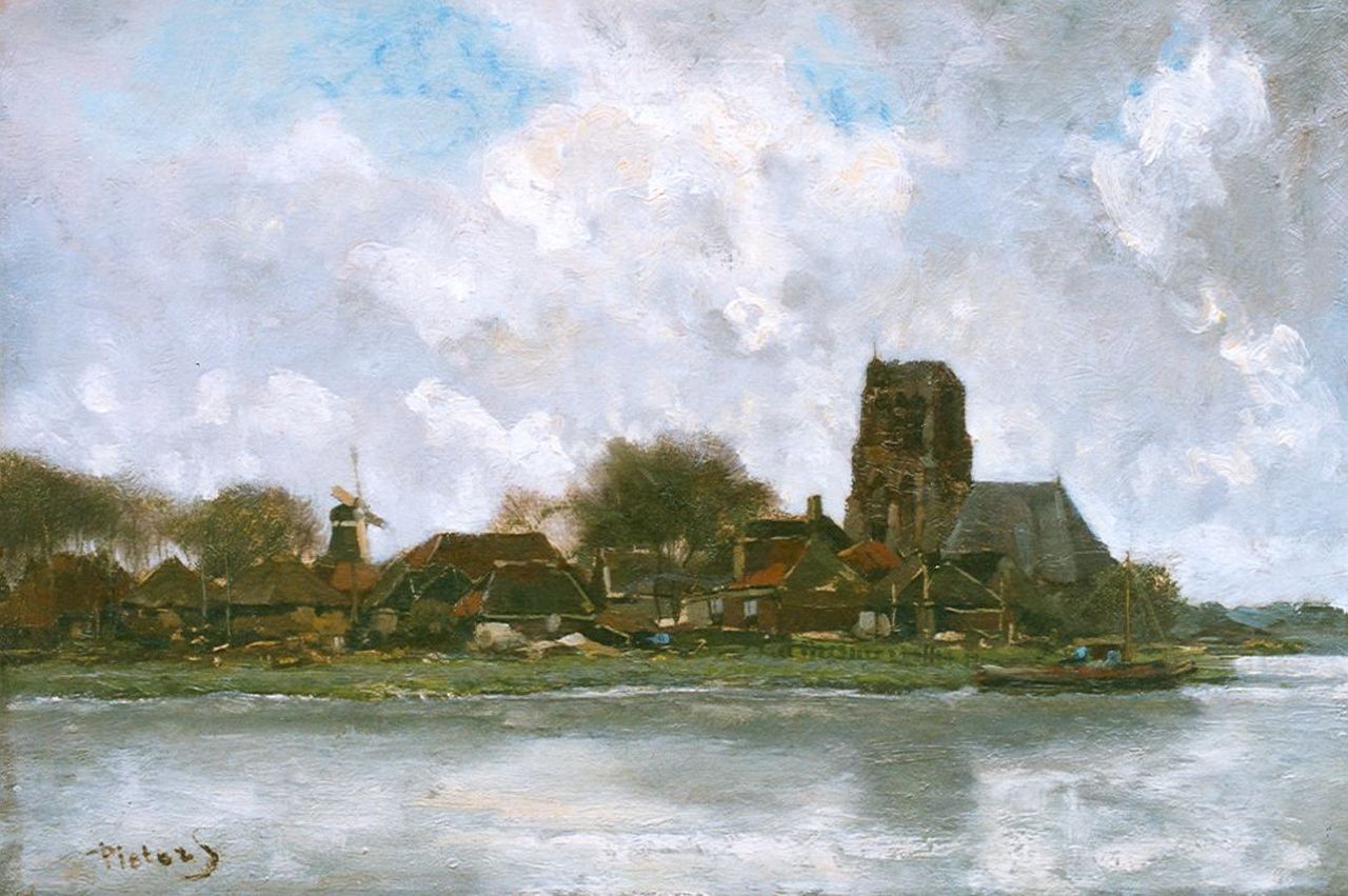Scheen sr. P. | Pieter Scheen sr., Dorp aan het water, olieverf op doek 35,3 x 50,3 cm, gesigneerd linksonder Scheen sr. P. | Pieter Scheen sr., Dorp aan het water, olieverf op doek 35,3 x 50,3 cm, gesigneerd linksonder