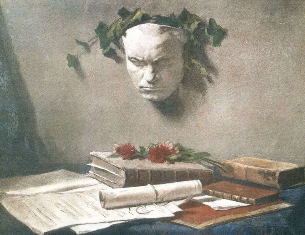 Garf S. | Salomon Garf, Memorabilia L. von Beethoven, krijt op papier 38,8 x 48,2 cm, gesigneerd linksonder Garf S. | Salomon Garf, Memorabilia L. von Beethoven, krijt op papier 38,8 x 48,2 cm, gesigneerd linksonder