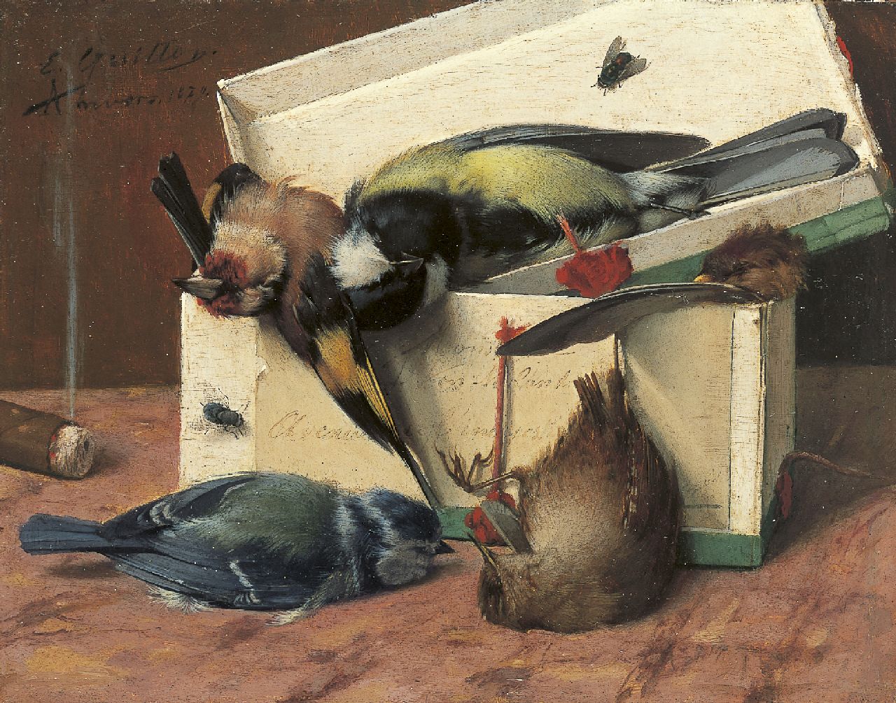 Quitton E. | Édouard 'Edward' Quitton, Een vreemde collectie, olieverf op paneel 15,1 x 19,3 cm, gesigneerd linksboven en gedateerd 'Anvers 1879' Quitton E. | Édouard 'Edward' Quitton, Een vreemde collectie, olieverf op paneel 15,1 x 19,3 cm, gesigneerd linksboven en gedateerd 'Anvers 1879'
