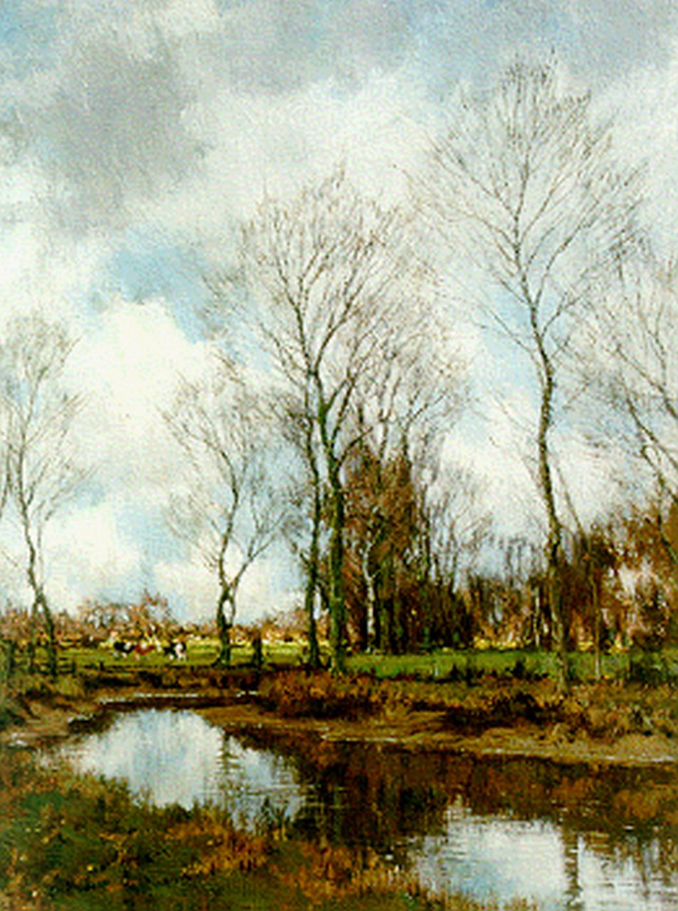 Gorter A.M. | 'Arnold' Marc Gorter, Gezicht langs de Vordense beek, olieverf op doek 42,4 x 32,1 cm, gesigneerd rechtsonder en te dateren ca. 1928 Gorter A.M. | 'Arnold' Marc Gorter, Gezicht langs de Vordense beek, olieverf op doek 42,4 x 32,1 cm, gesigneerd rechtsonder en te dateren ca. 1928