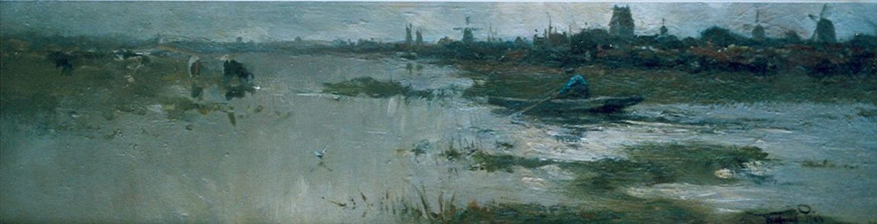 Rip W.C. | 'Willem' Cornelis Rip, Morgenstond, olieverf op doek 20,9 x 70,3 cm, gesigneerd rechtsonder Rip W.C. | 'Willem' Cornelis Rip, Morgenstond, olieverf op doek 20,9 x 70,3 cm, gesigneerd rechtsonder