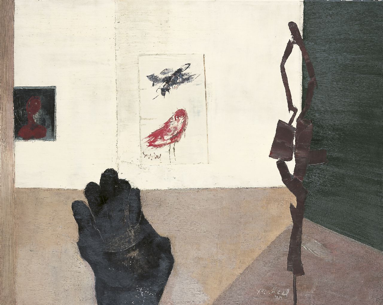 Heel J.J. van | Johannes Jacobus 'Jan' van Heel, Museumzaal, olieverf op doek 80,2 x 100,1 cm, gesigneerd rechts van het midden. en in het midden en gedateerd '78