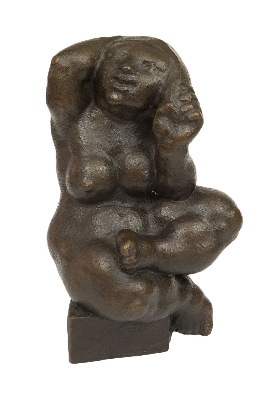 Schwaiger R.  | Rudolf Schwaiger | Beelden en objecten te koop aangeboden | Bronnimf, brons 22,0 x 15,0 cm, gesigneerd op basis met monogram en voluit en gedateerd 1974 op basis