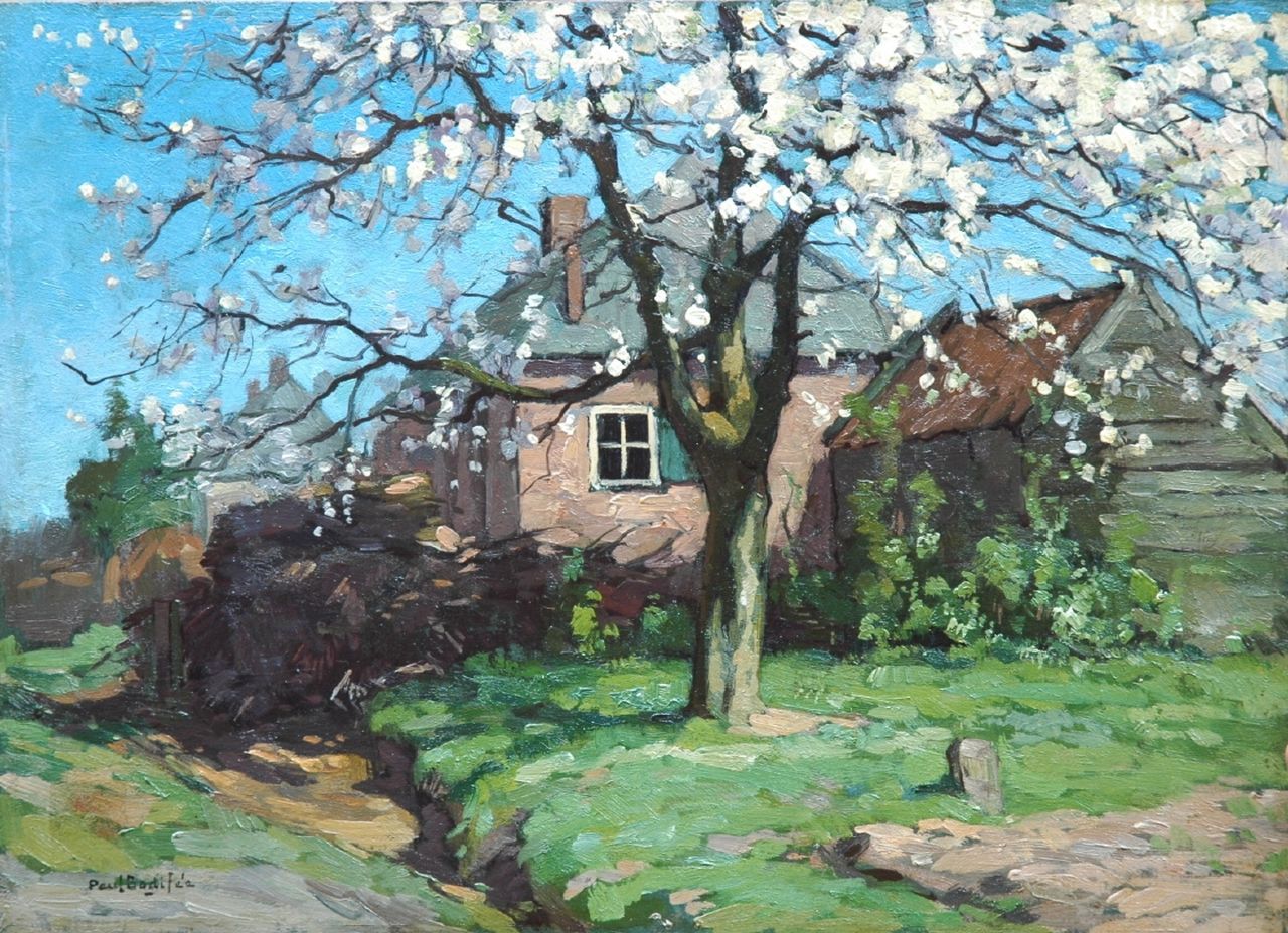 Bodifée J.P.P. | Johannes Petrus Paulus 'Paul' Bodifée, Bloeiende kersenboom, olieverf op paneel 30,0 x 42,0 cm, gesigneerd linksonder Bodifée J.P.P. | Johannes Petrus Paulus 'Paul' Bodifée, Bloeiende kersenboom, olieverf op paneel 30,0 x 42,0 cm, gesigneerd linksonder