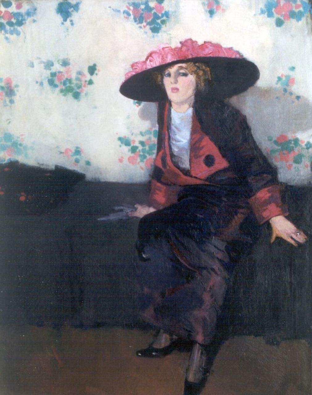 Hem P. van der | Pieter 'Piet' van der Hem, Portret van de actrice Beppie de Vries, olieverf op doek 93,0 x 73,2 cm, gesigneerd rechtsonder Hem P. van der | Pieter 'Piet' van der Hem, Portret van de actrice Beppie de Vries, olieverf op doek 93,0 x 73,2 cm, gesigneerd rechtsonder
