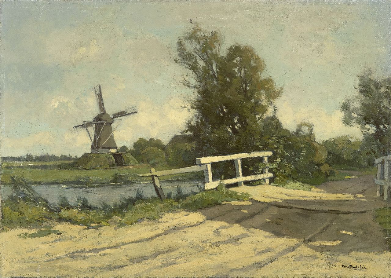 Bodifée J.P.P. | Johannes Petrus Paulus 'Paul' Bodifée, Bruggetje aan de Dedemsvaart, olieverf op doek 40,4 x 56,4 cm, gesigneerd rechtsonder Bodifée J.P.P. | Johannes Petrus Paulus 'Paul' Bodifée, Bruggetje aan de Dedemsvaart, olieverf op doek 40,4 x 56,4 cm, gesigneerd rechtsonder