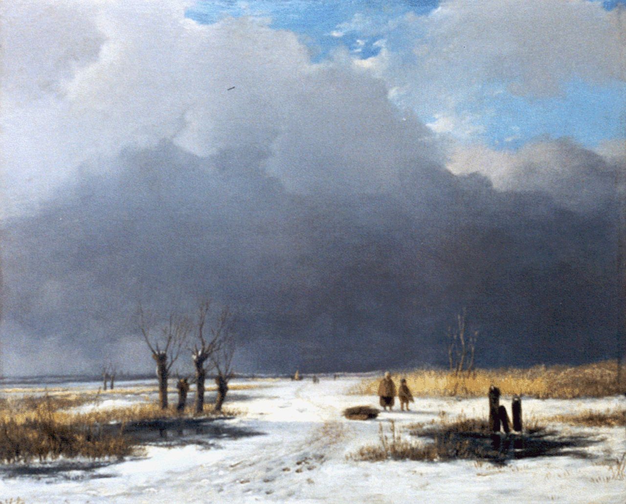 Schneiders van Greyffenswerth B.C. | Bonifacius Cornelis Schneiders van Greyffenswerth, Winterlandschap met figuren, olieverf op paneel 26,3 x 31,8 cm, gesigneerd linksonder ini en gedateerd 1834 Schneiders van Greyffenswerth B.C. | Bonifacius Cornelis Schneiders van Greyffenswerth, Winterlandschap met figuren, olieverf op paneel 26,3 x 31,8 cm, gesigneerd linksonder ini en gedateerd 1834