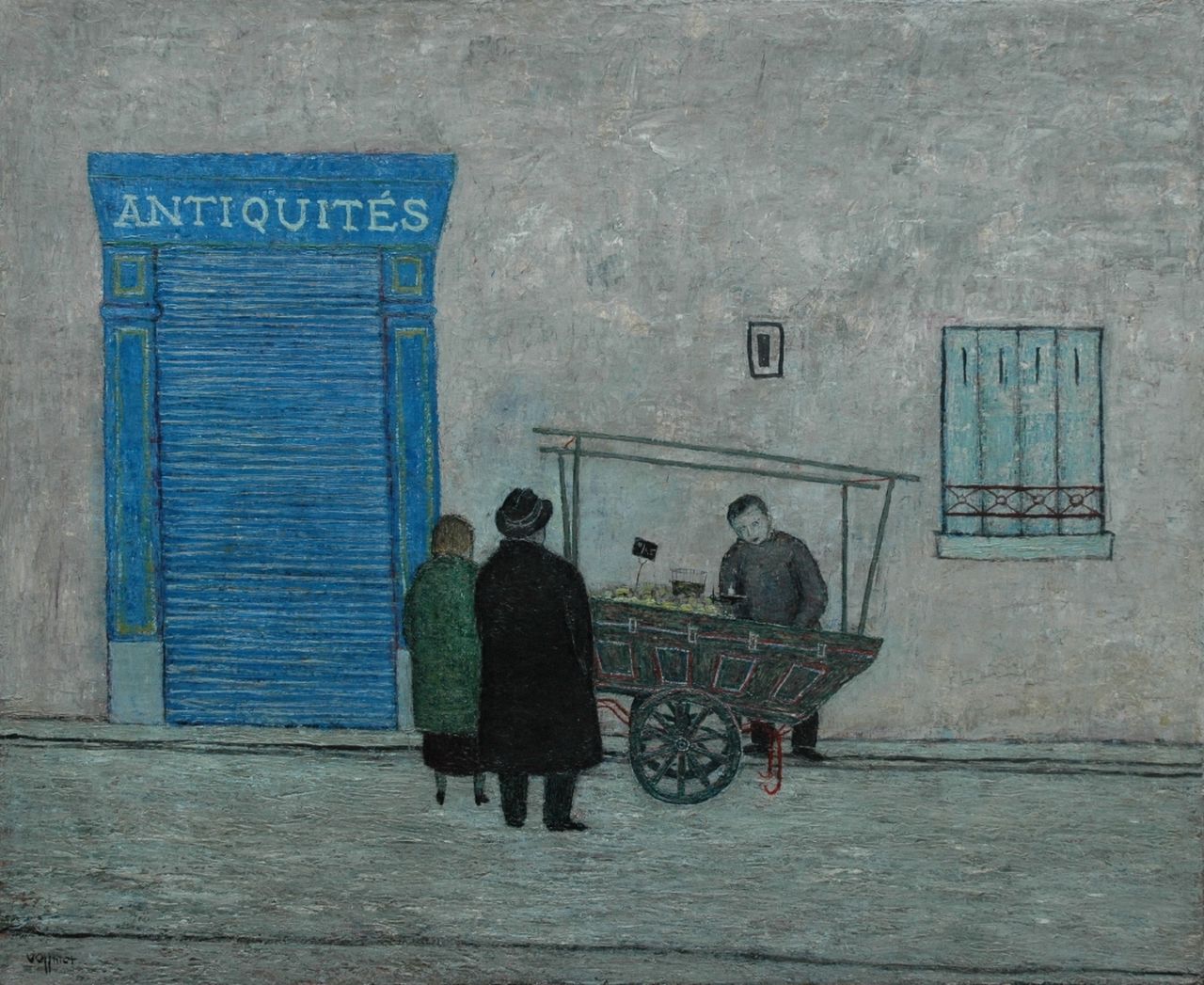 Völlmer F. | Frans Völlmer, Rue de Seine, Parijs, olieverf op doek 70,3 x 85,3 cm, gesigneerd linksonder en op spieraam Völlmer F. | Frans Völlmer, Rue de Seine, Parijs, olieverf op doek 70,3 x 85,3 cm, gesigneerd linksonder en op spieraam
